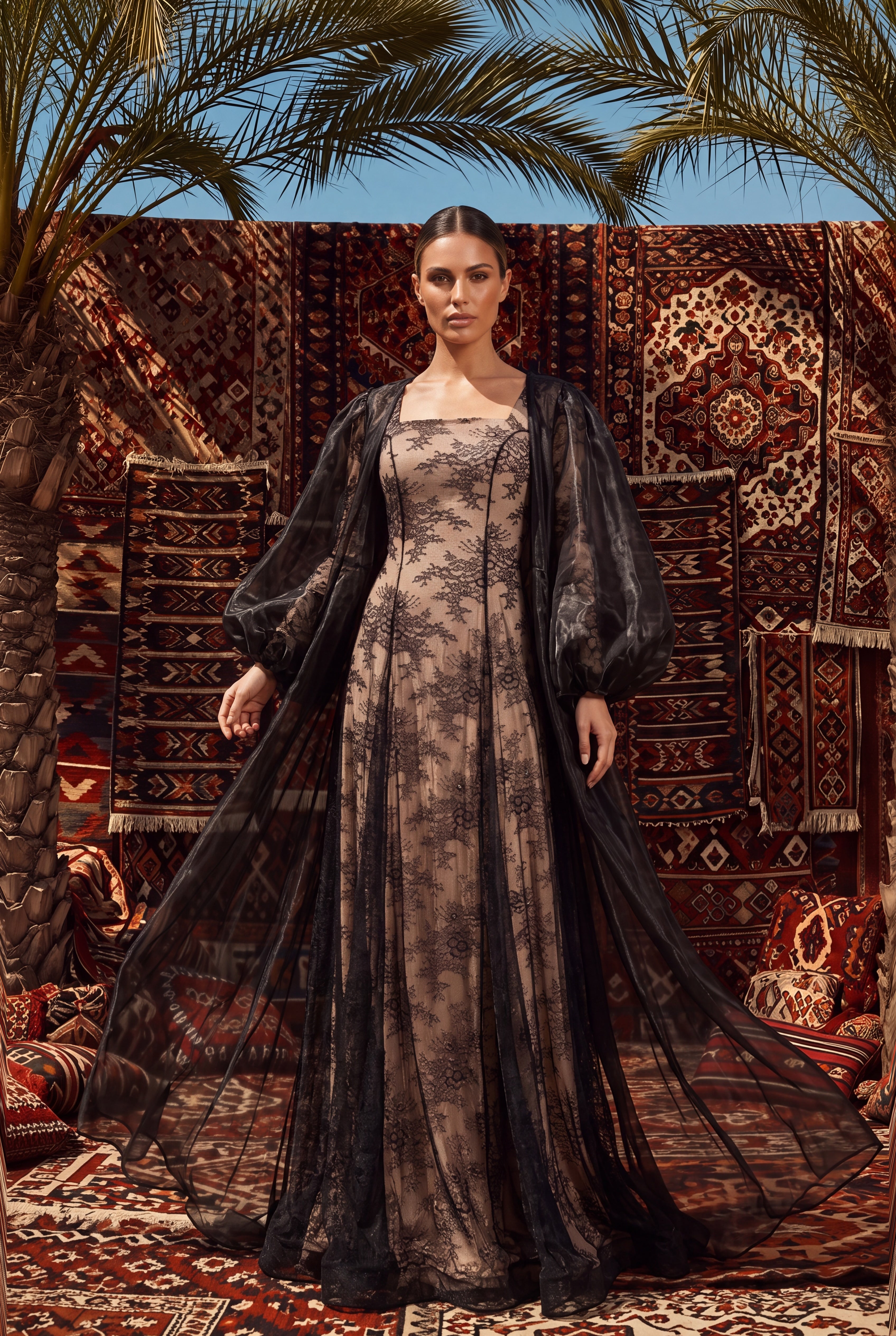 The Midnight Lace Kaftan