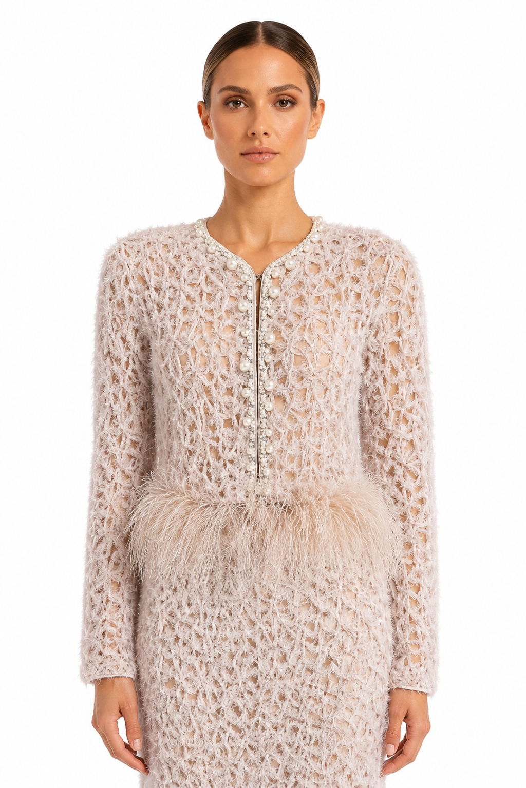 Blush Pearl Textured jacket