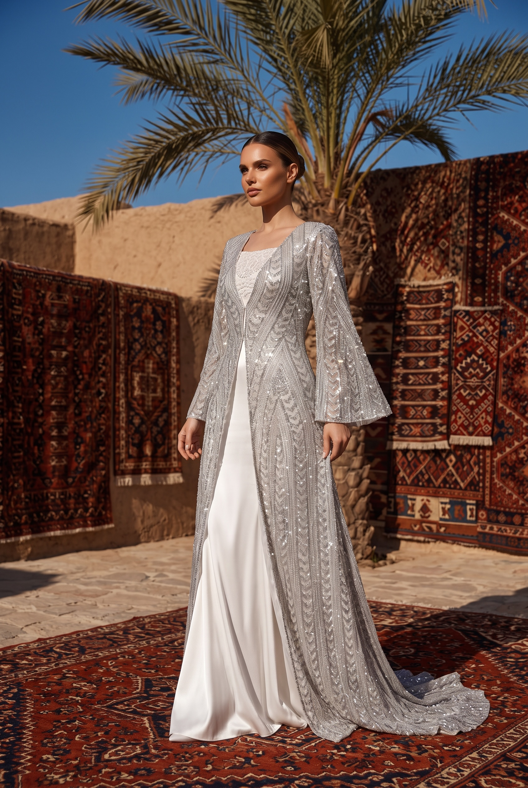 The Silver Lustre Kaftan