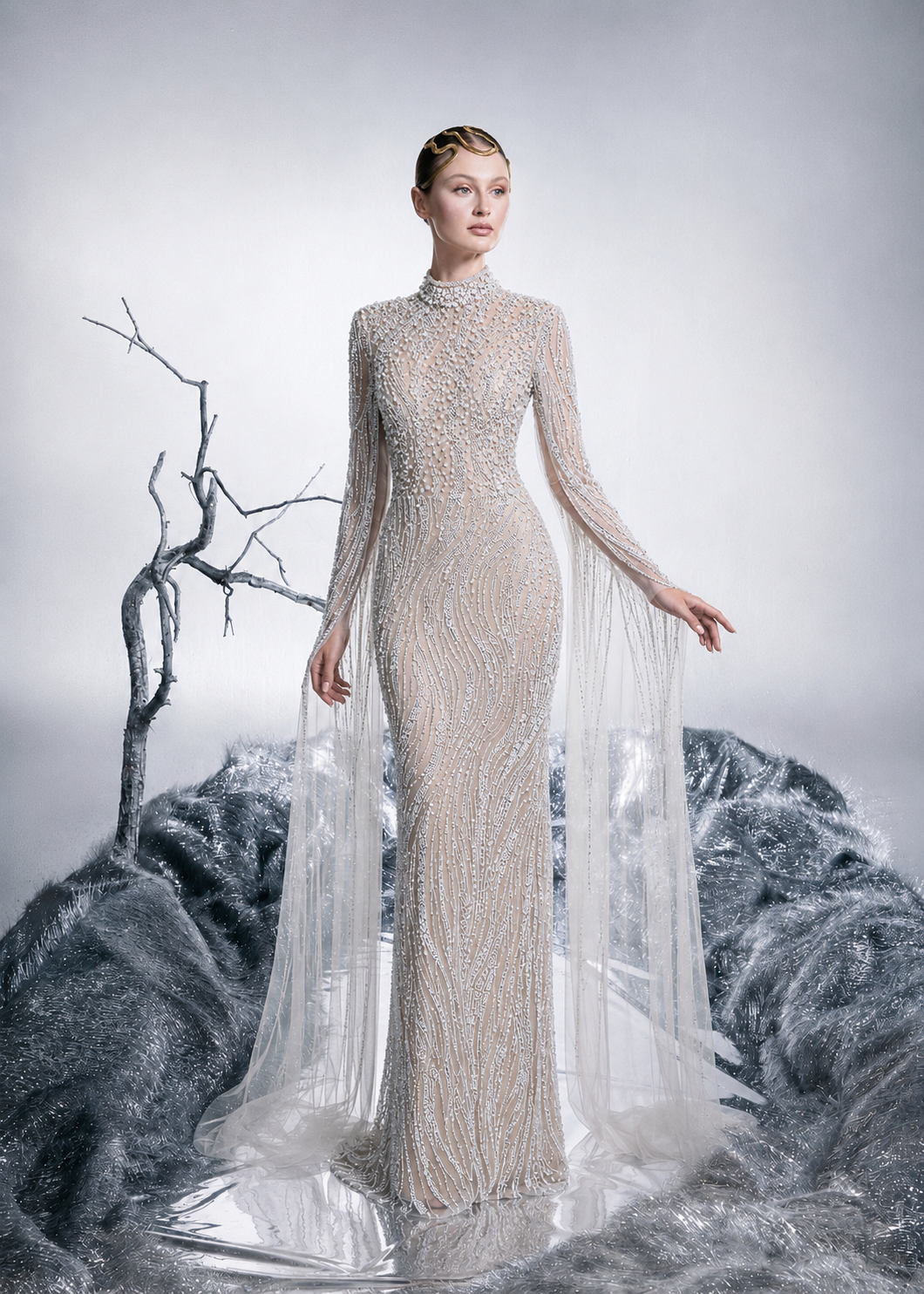 Moonlit Pearl Gown