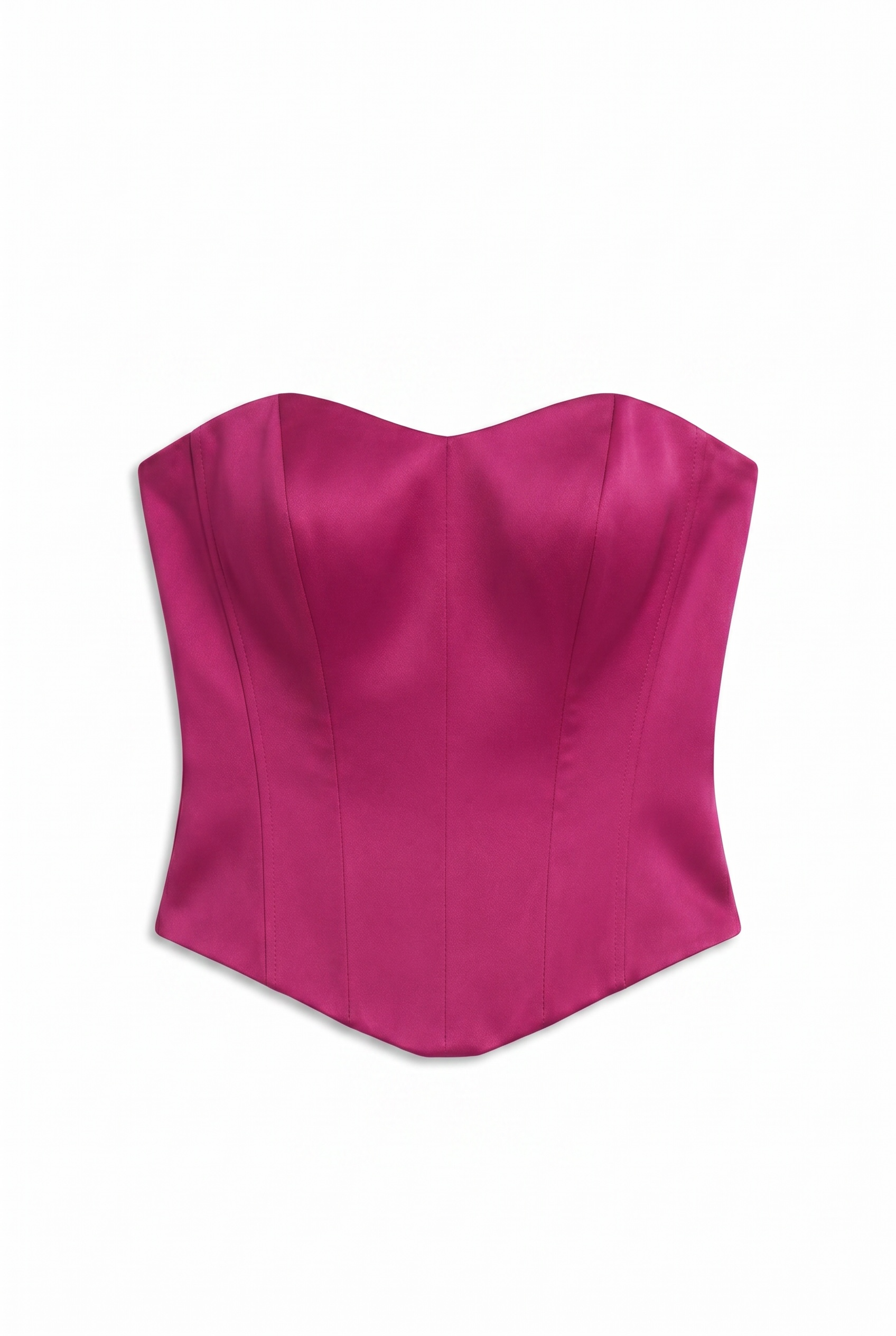 Sculpted Satin Corset Top