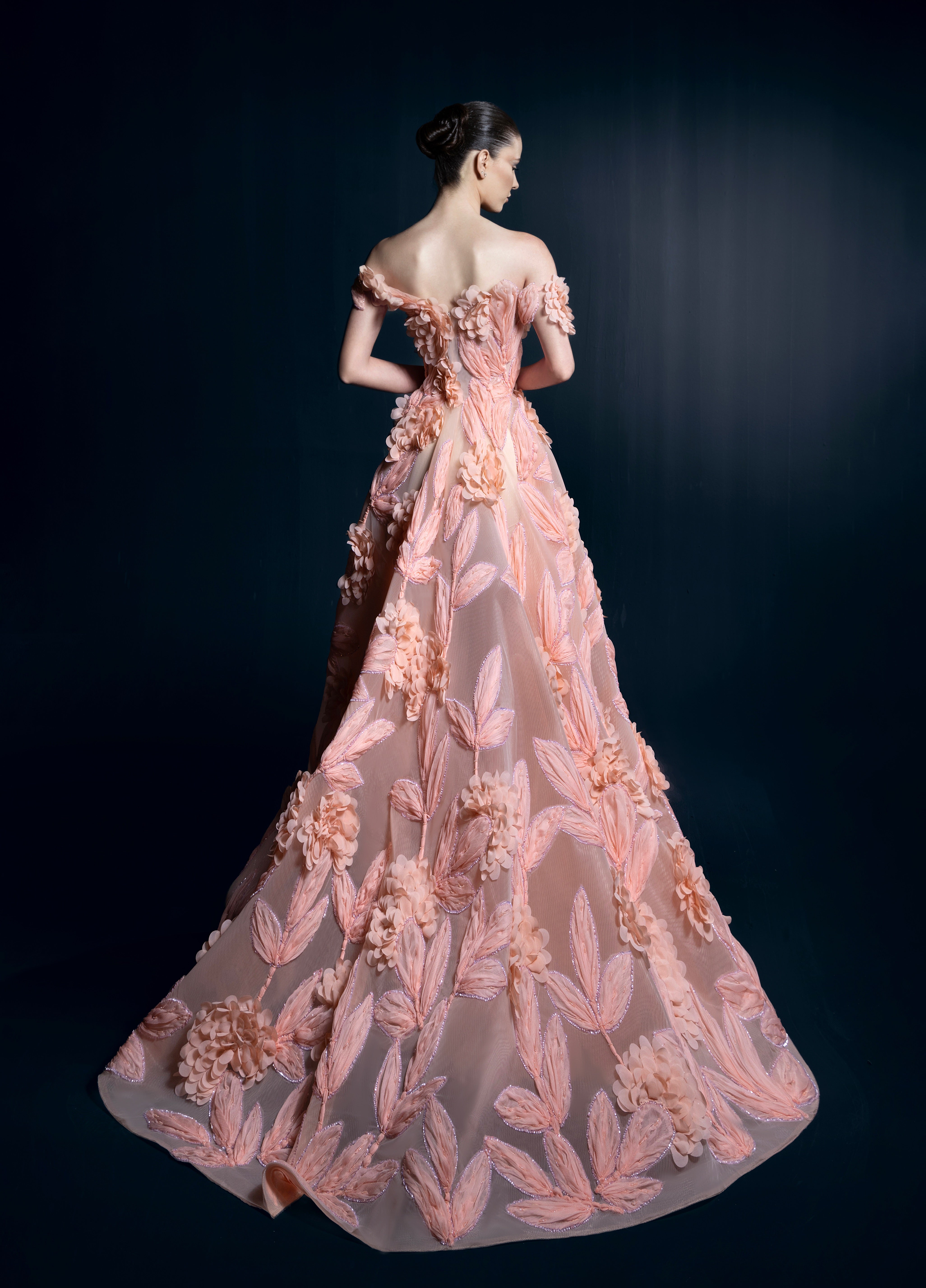 Moonlit Petal Gown