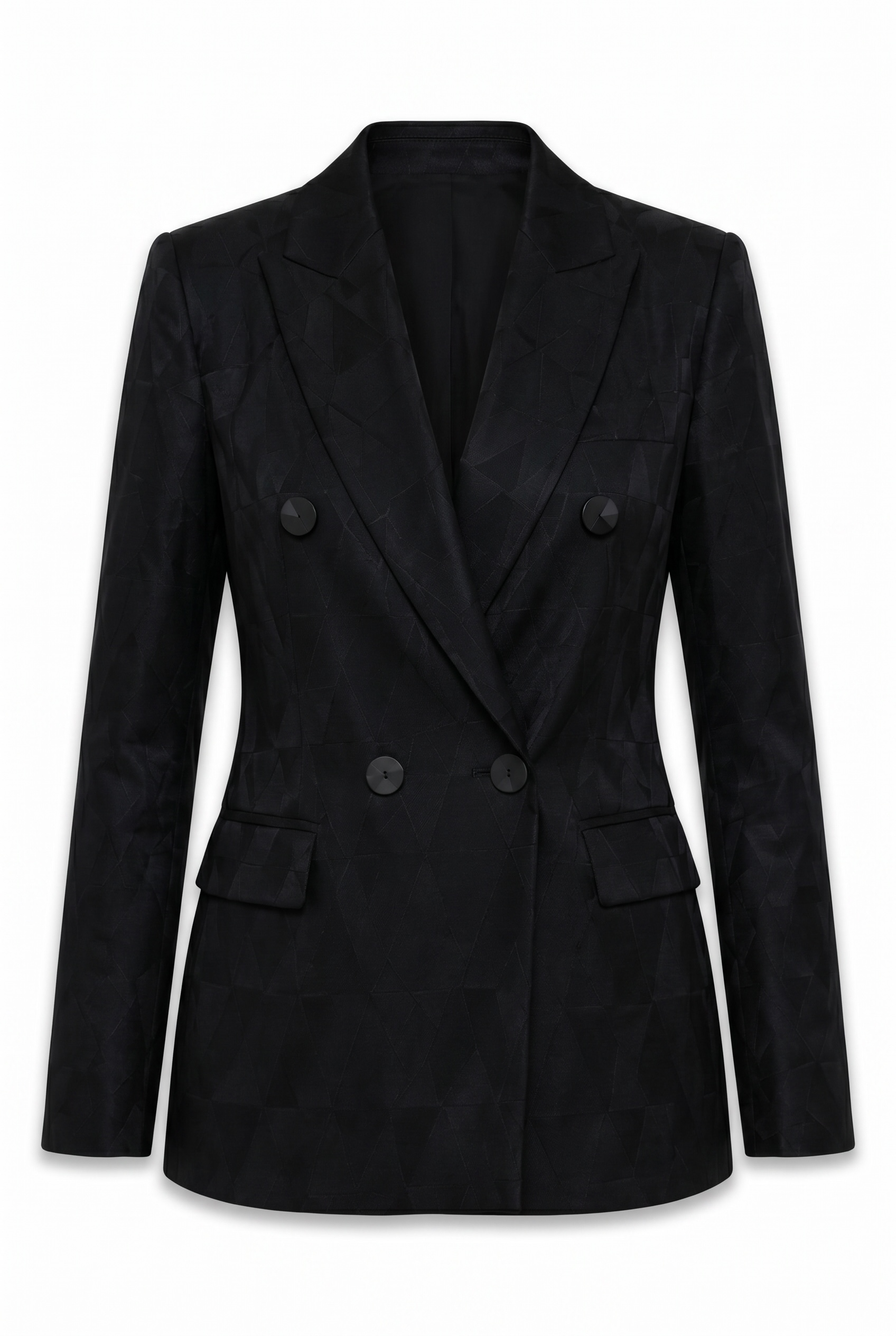 Geometric Silk Blazer