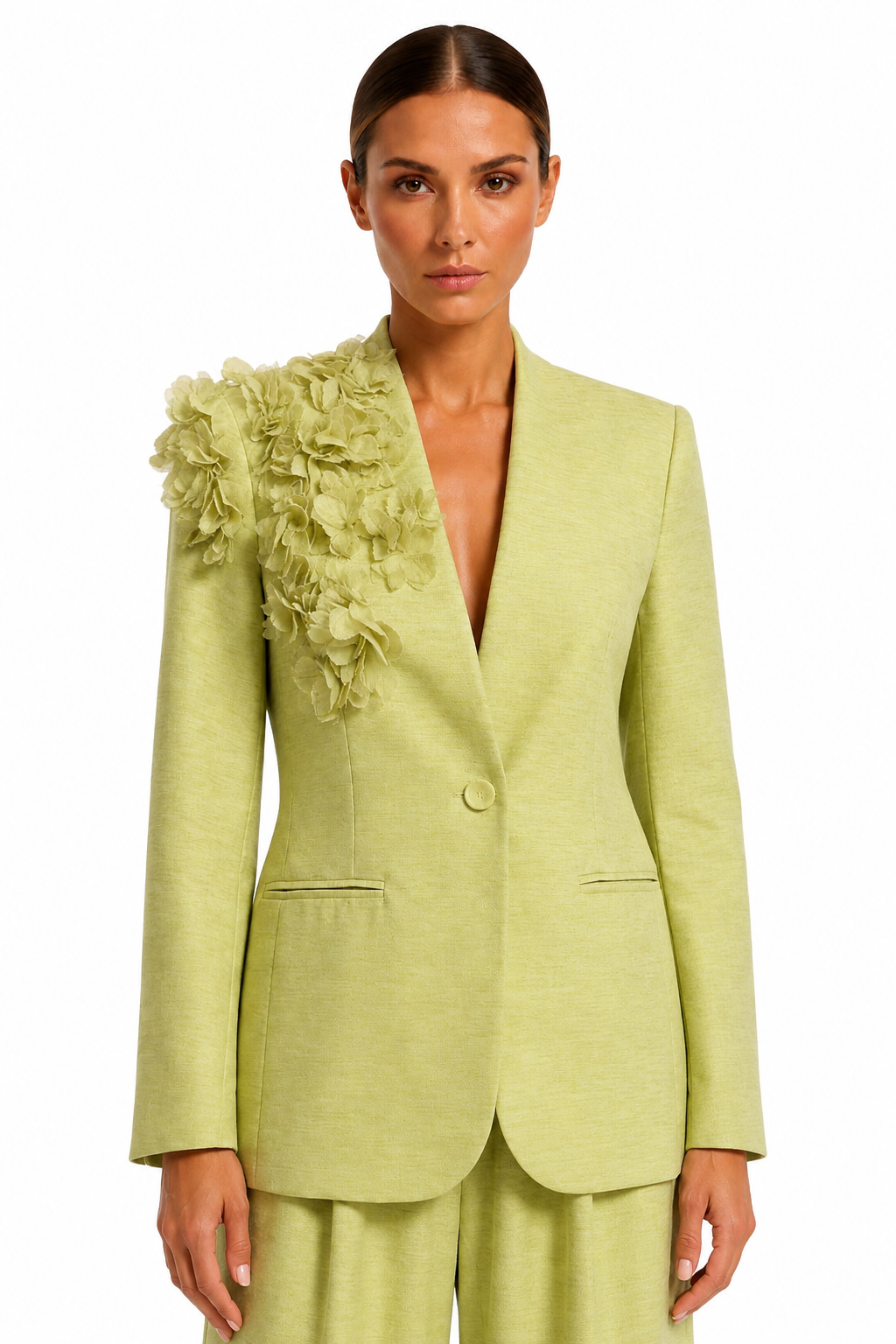 Pistachio Floral Blazer