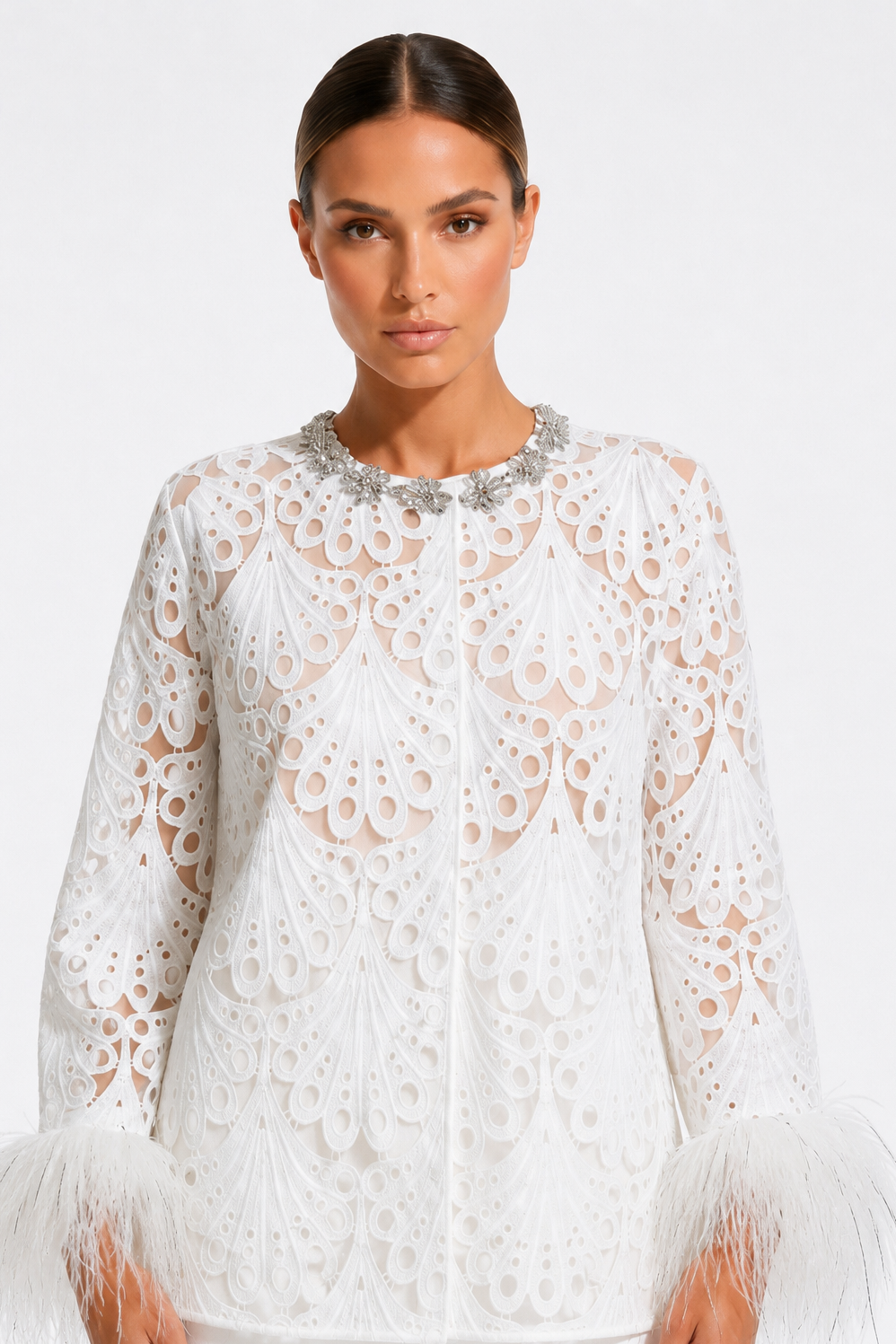 White Peacock Guipure Jacket