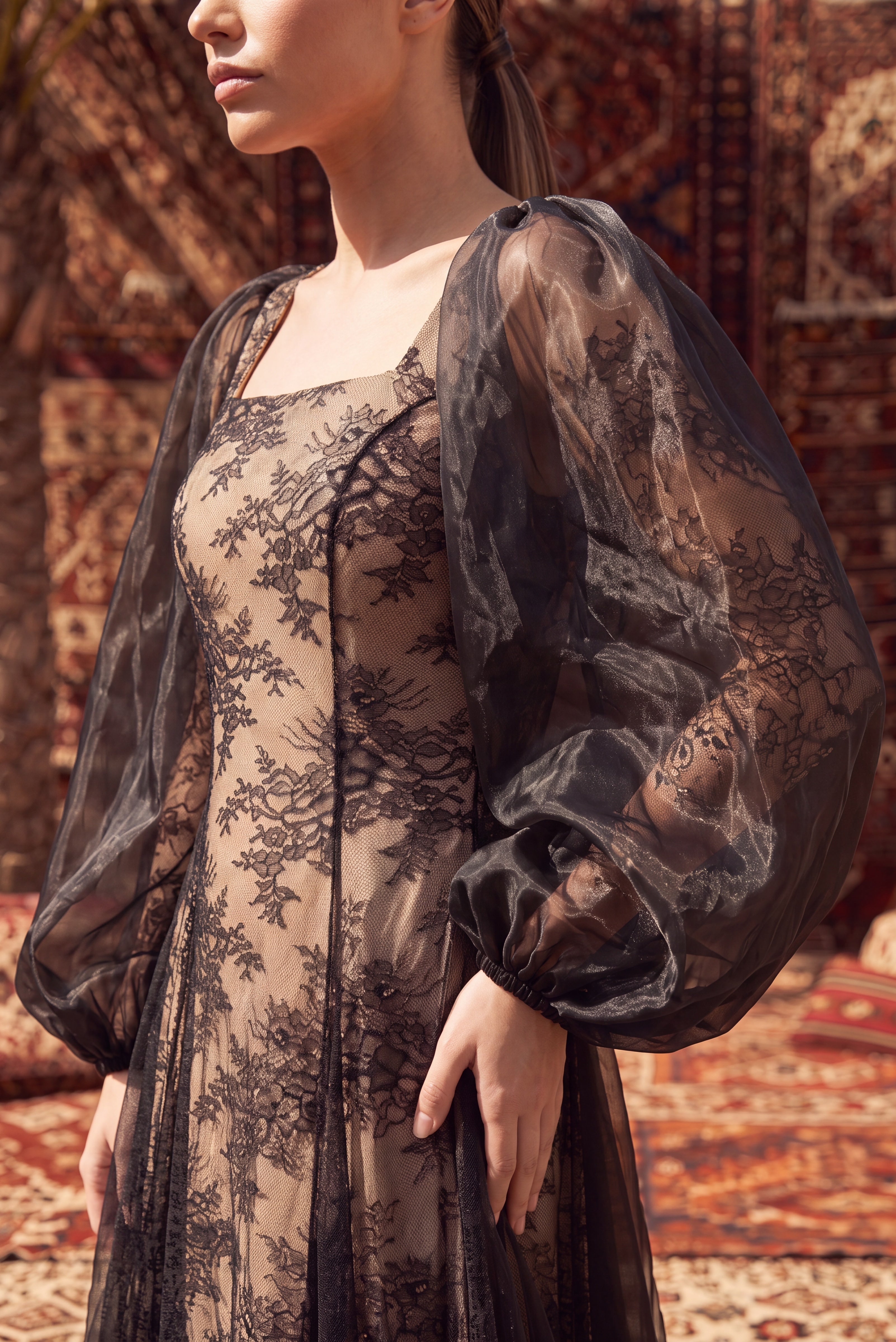 The Midnight Lace Kaftan