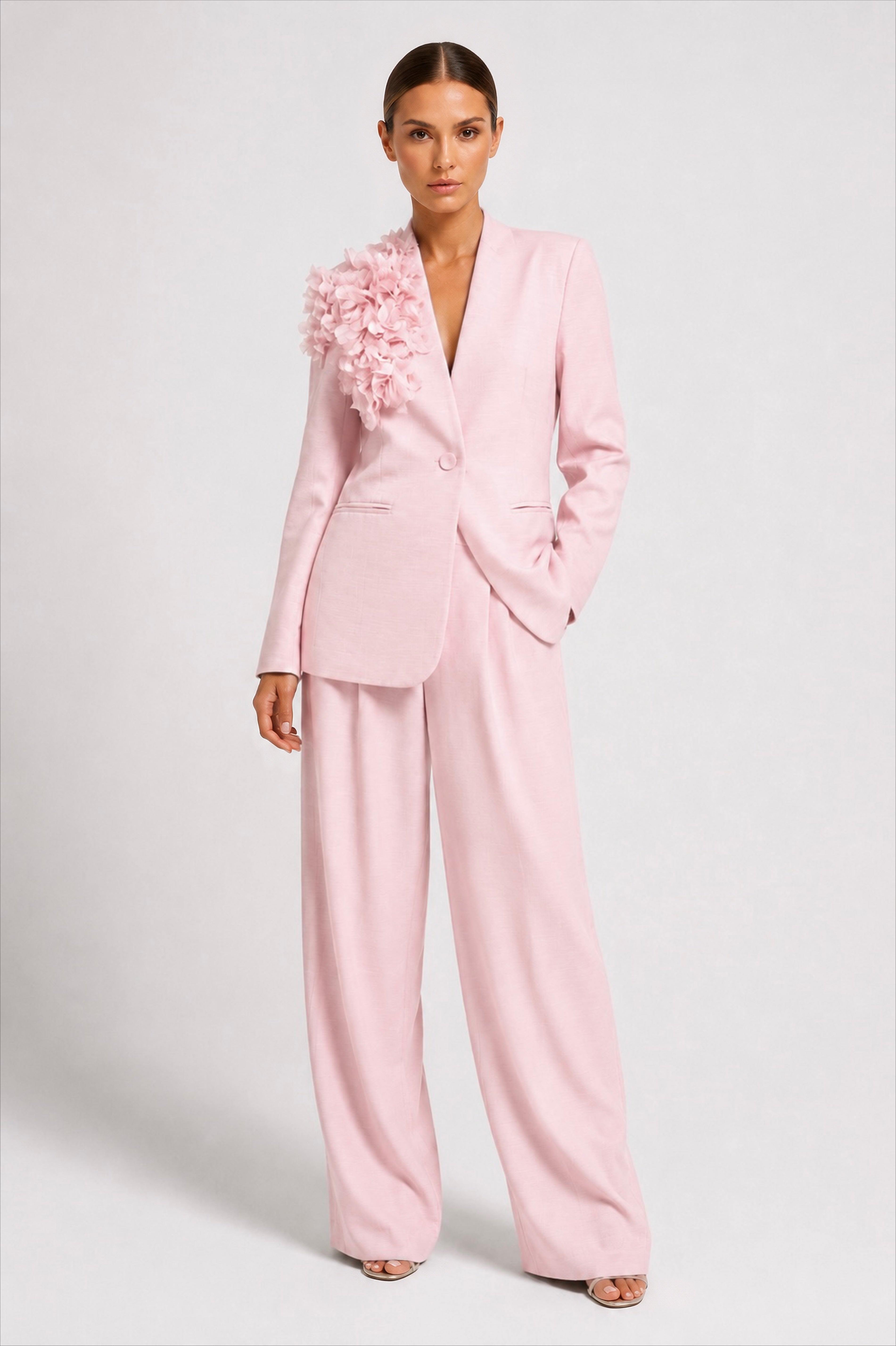 Blush Floral Pantsuit