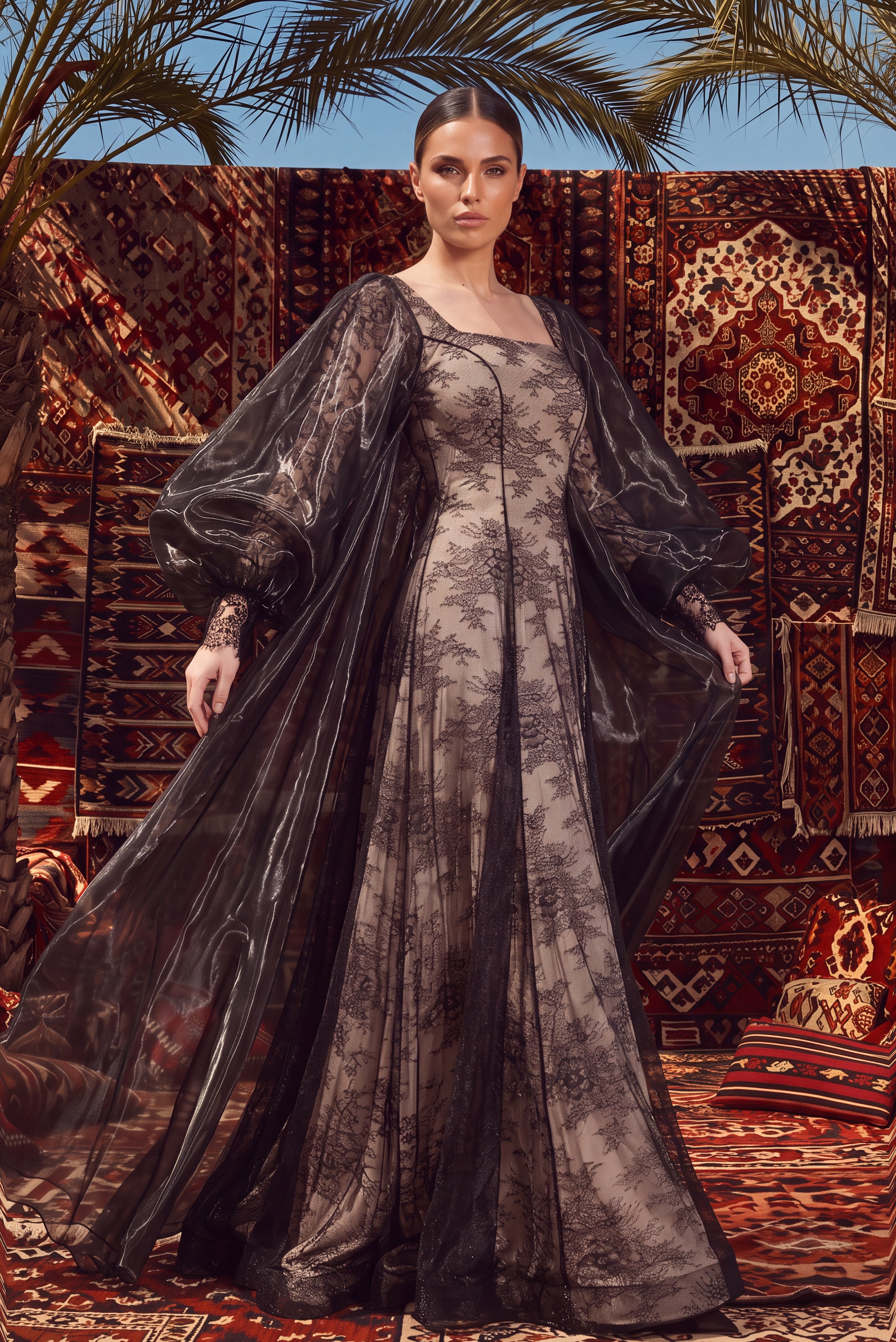 The Midnight Lace Kaftan