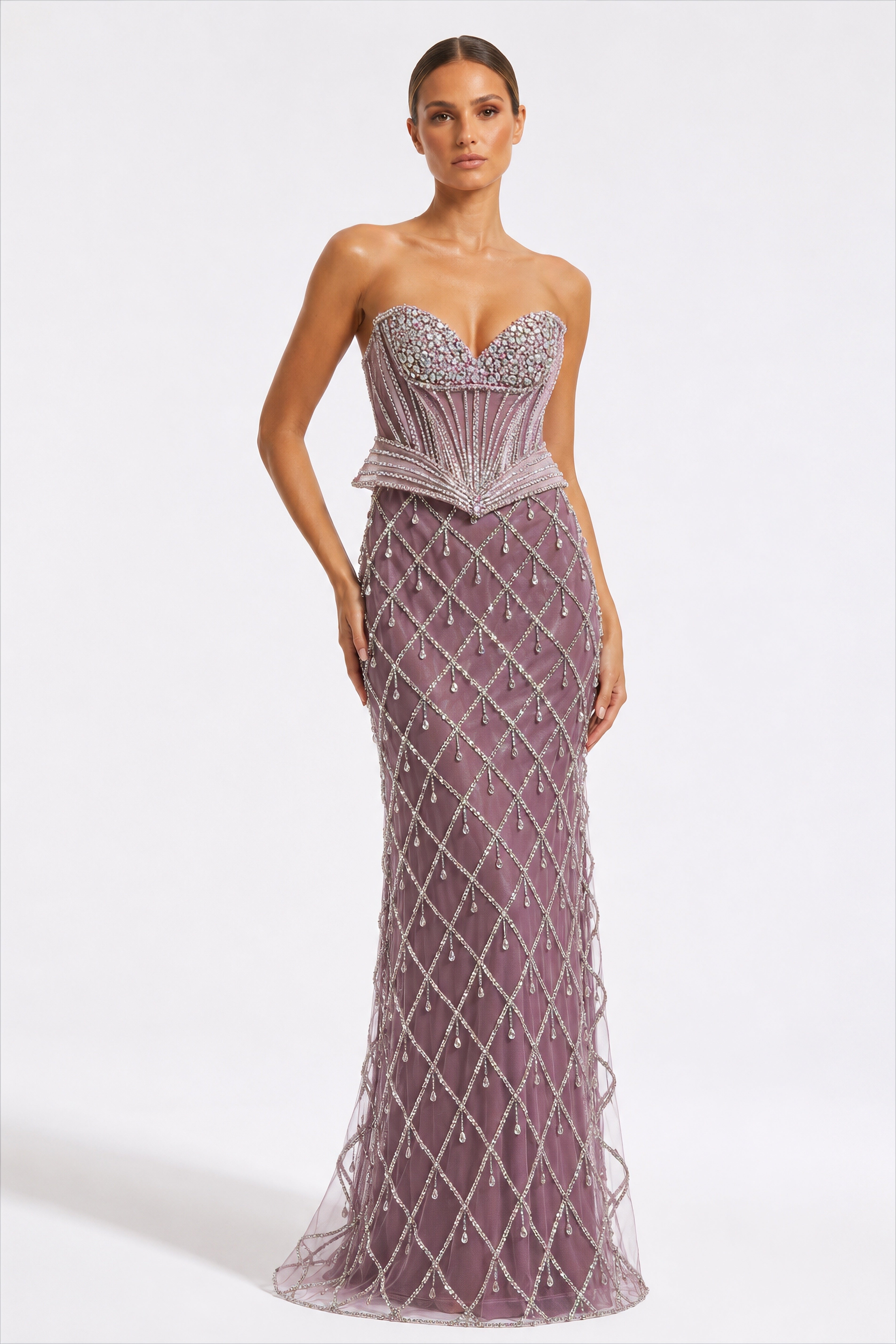Valeria Crystal Corset Gown