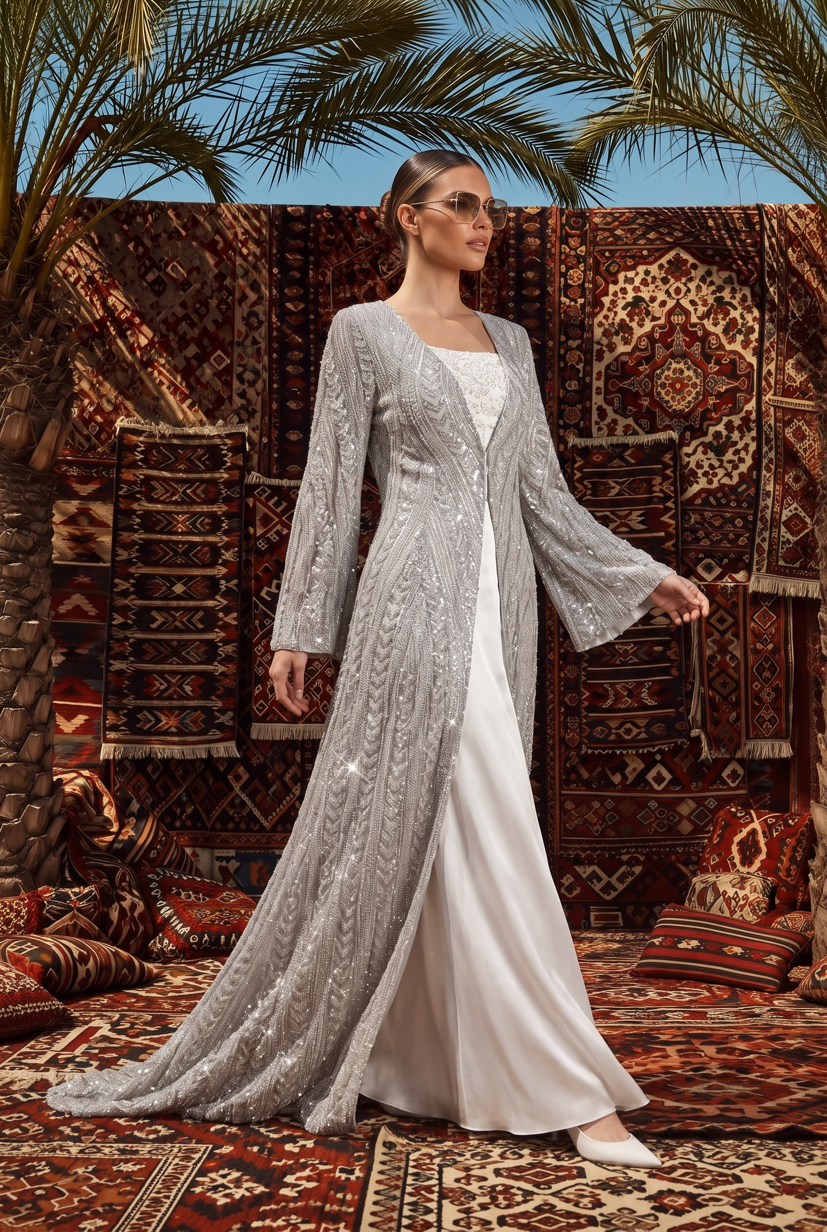 The Silver Lustre Kaftan