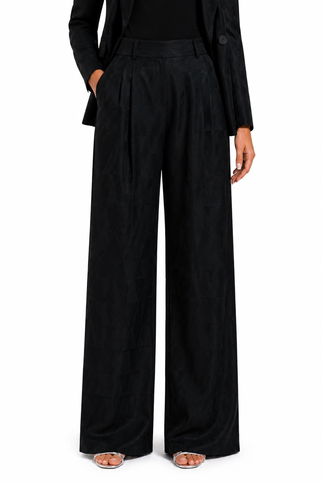 Geometric Silk pants