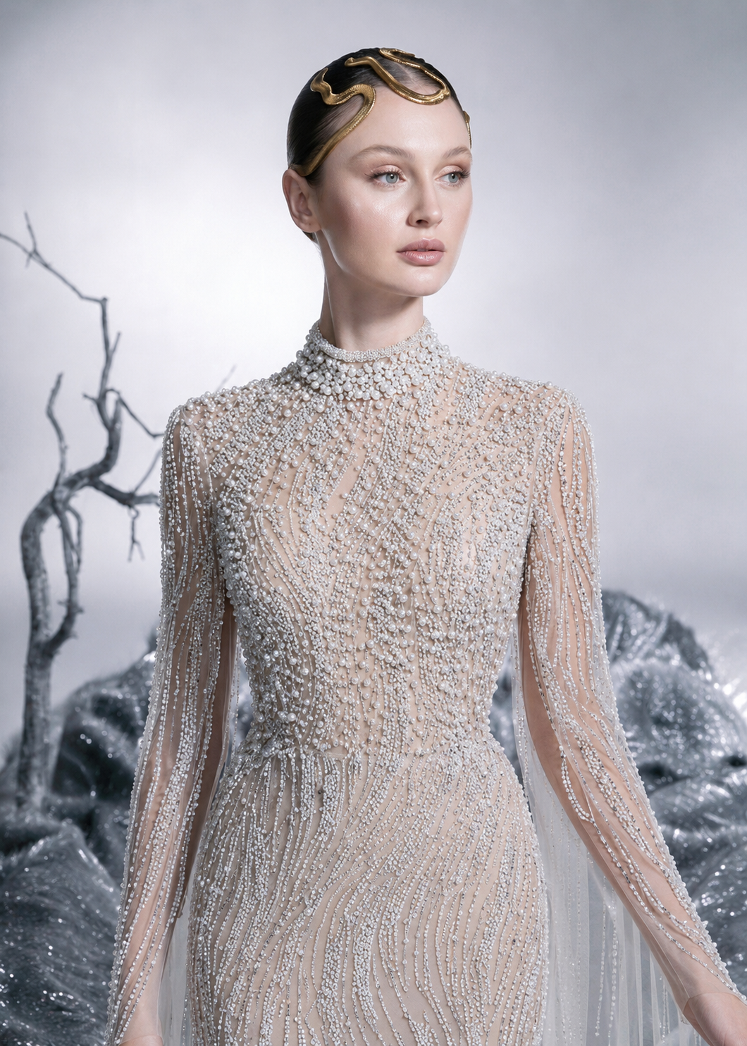 Moonlit Pearl Gown