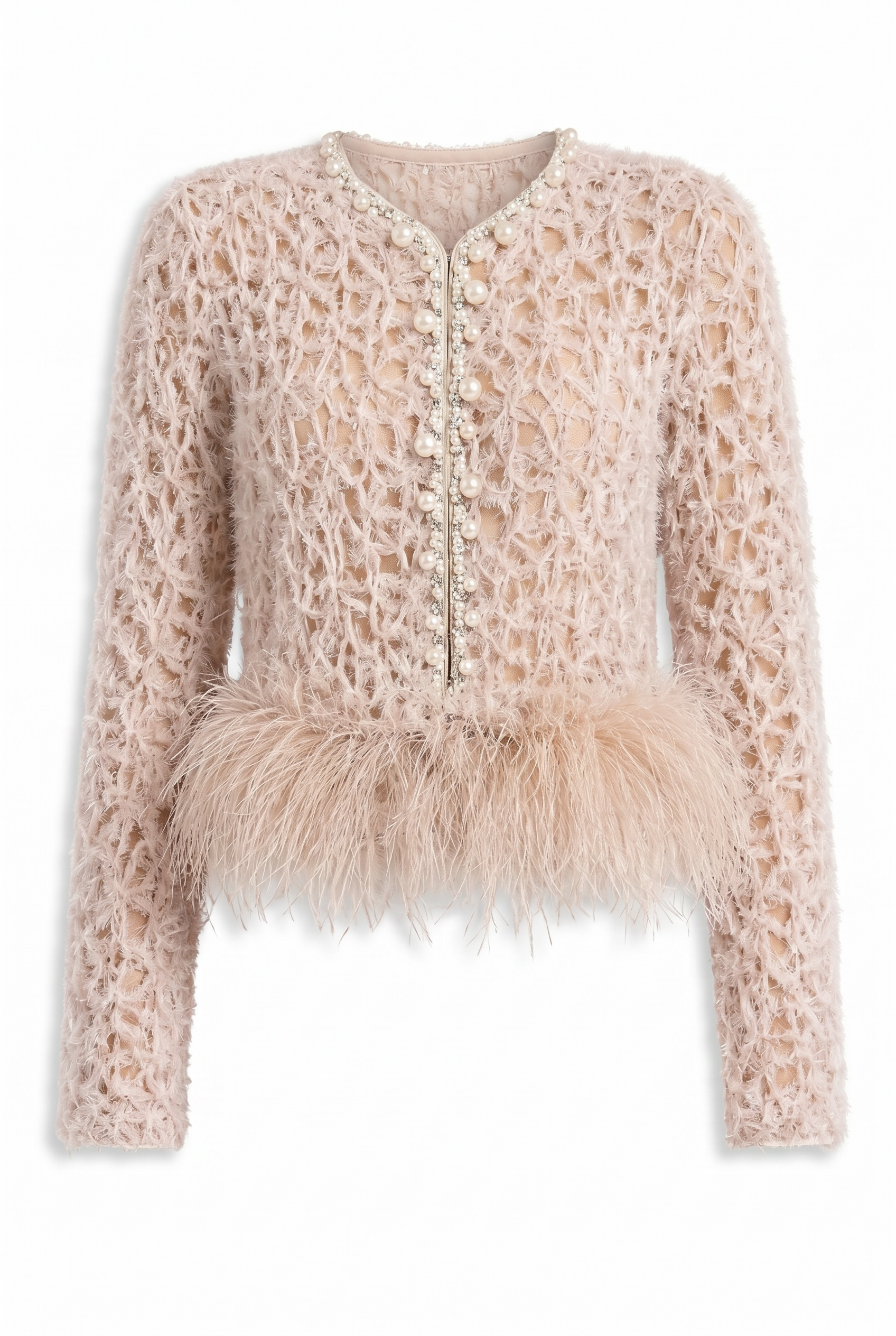 Blush Pearl Textured jacket