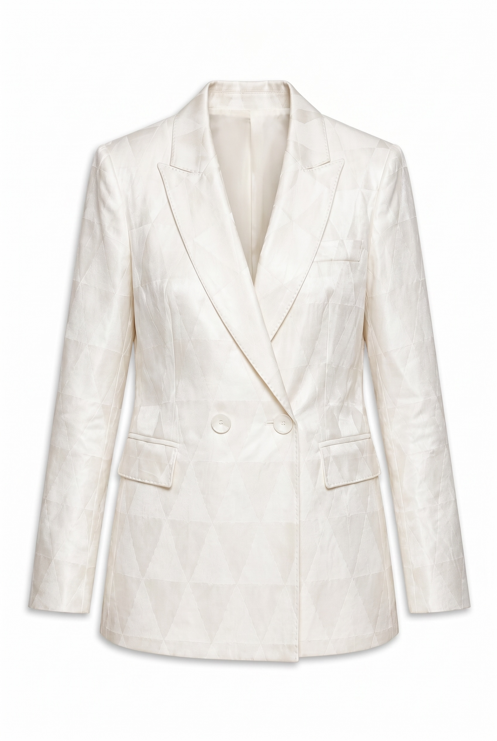 Geometric Silk Blazer
