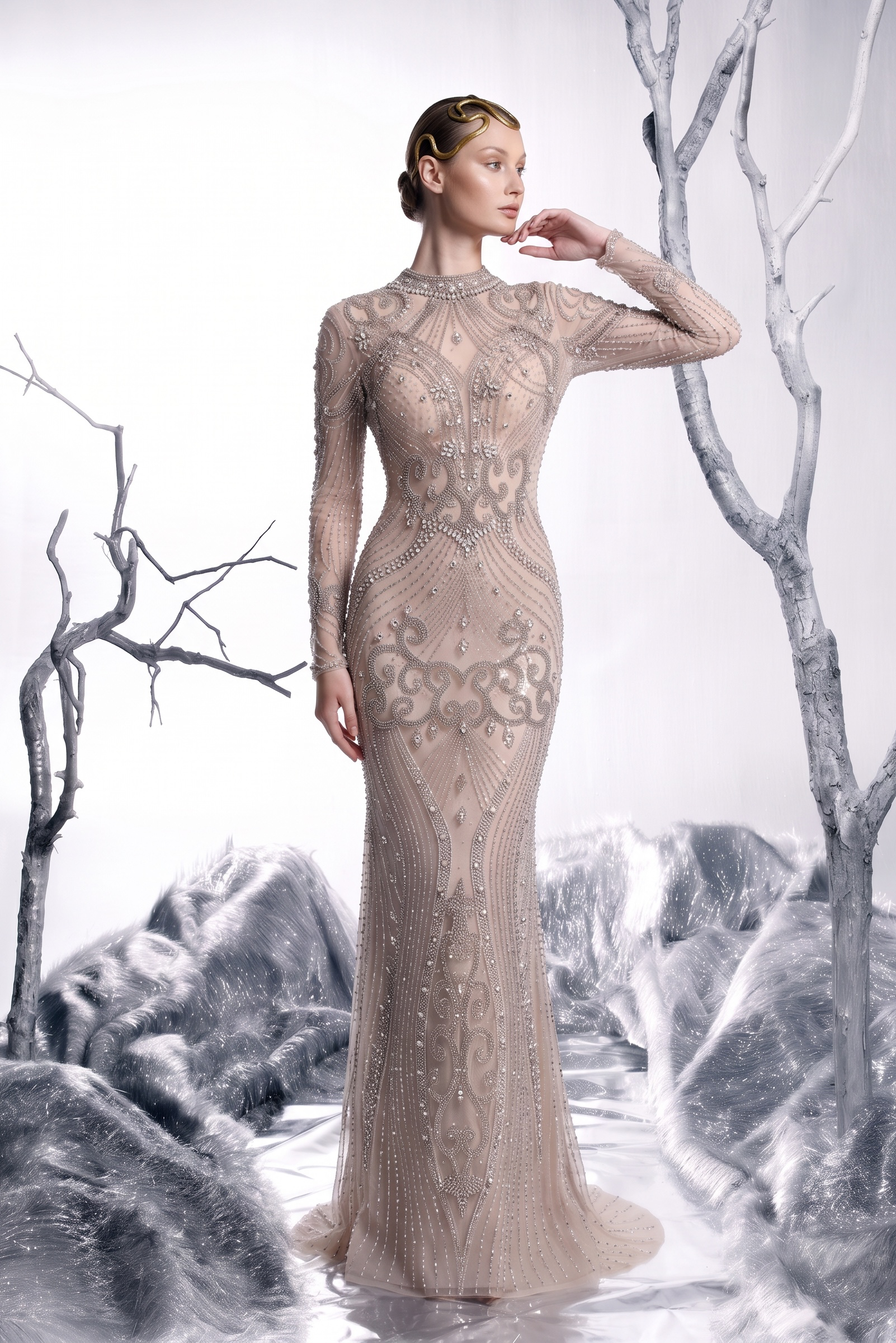 Crystal Embellished Gown