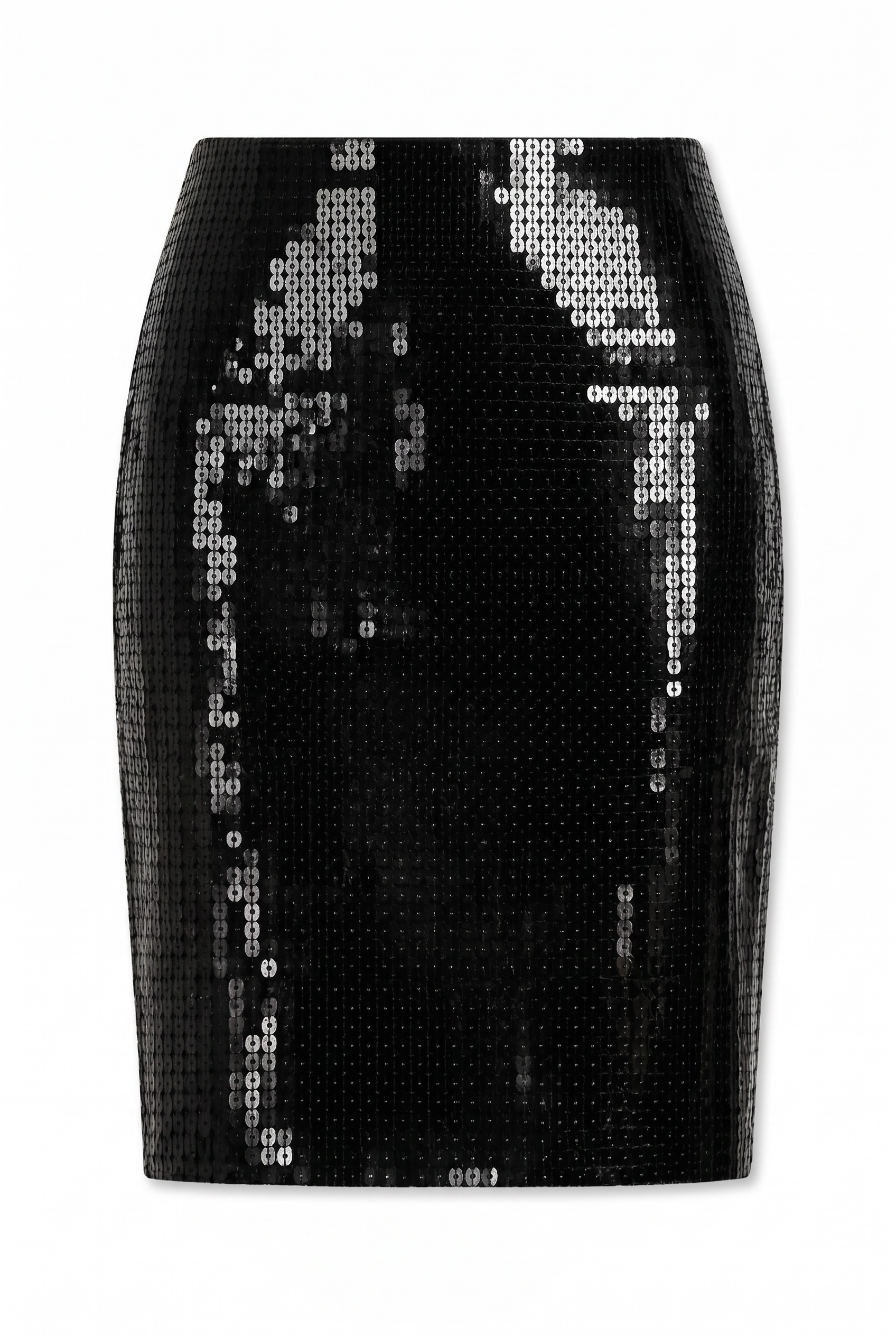 Black Crystal Sequin Skirt