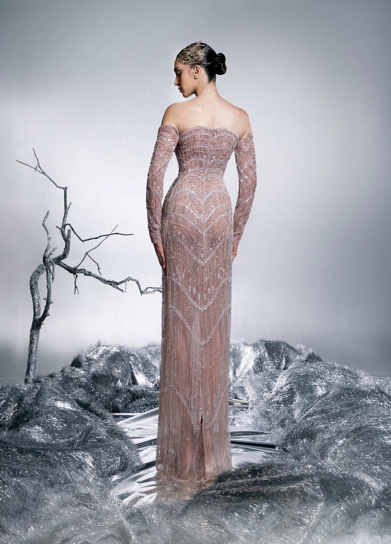 Moonlit Contour Gown