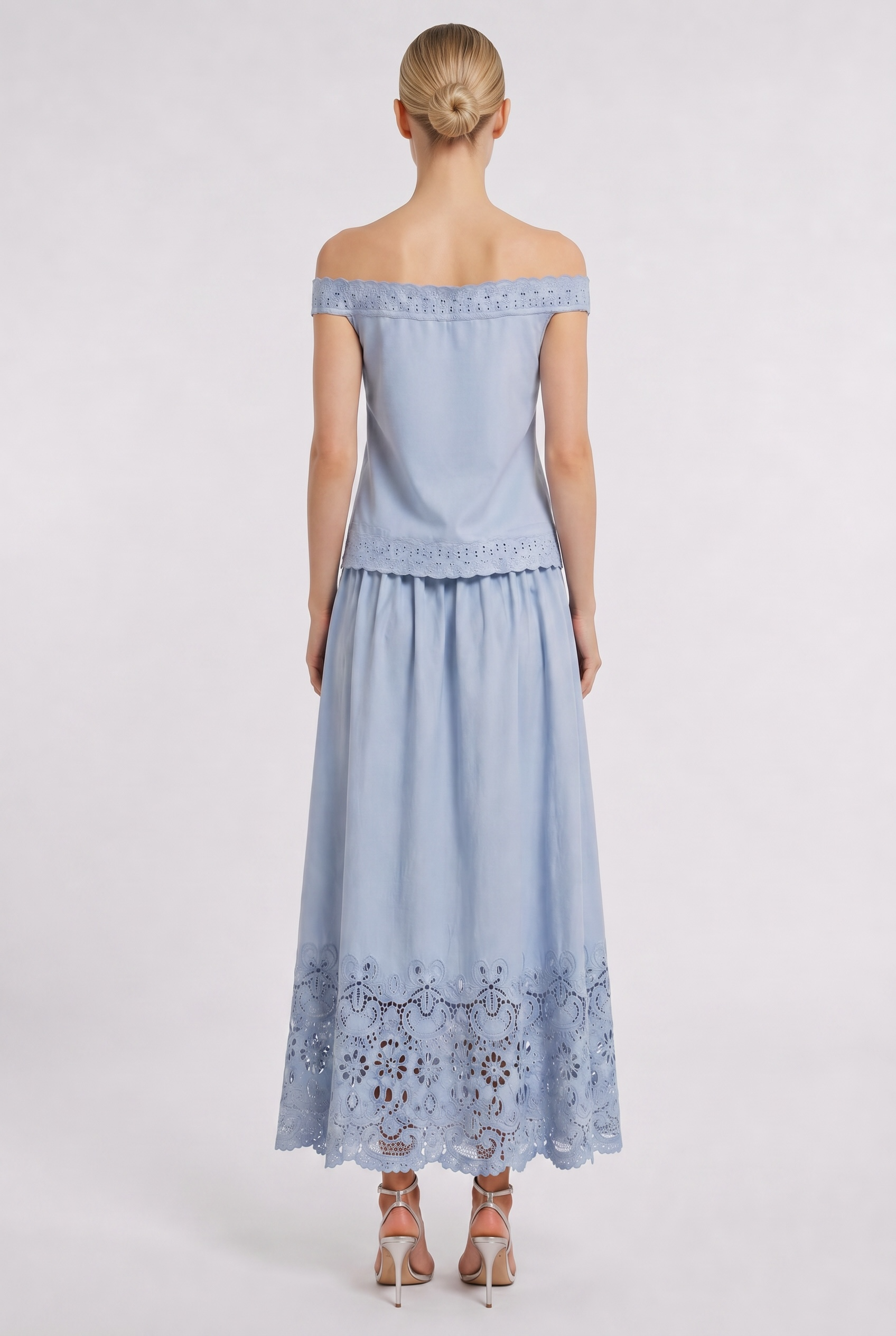 Lace Whisper Off-Shoulder Set