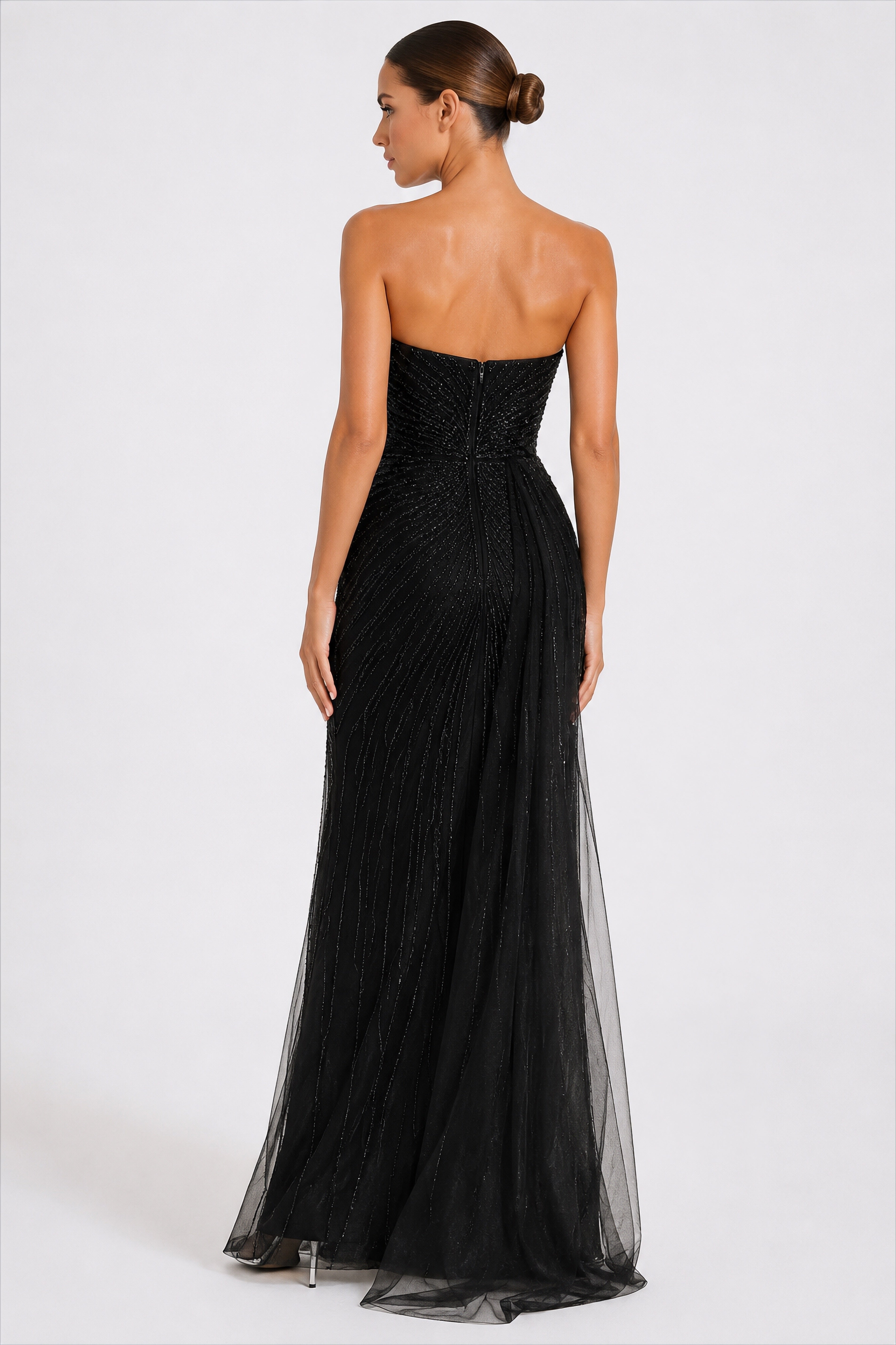 Celeste Beaded Strapless Gown