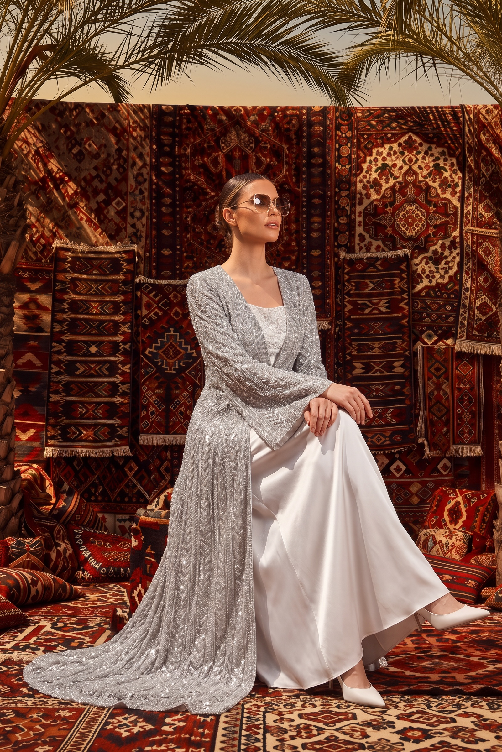 The Silver Lustre Kaftan