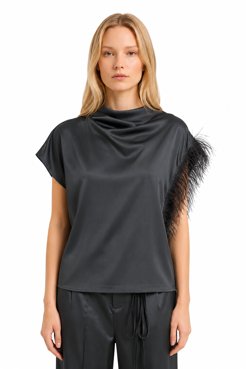 Feather-Trim Top