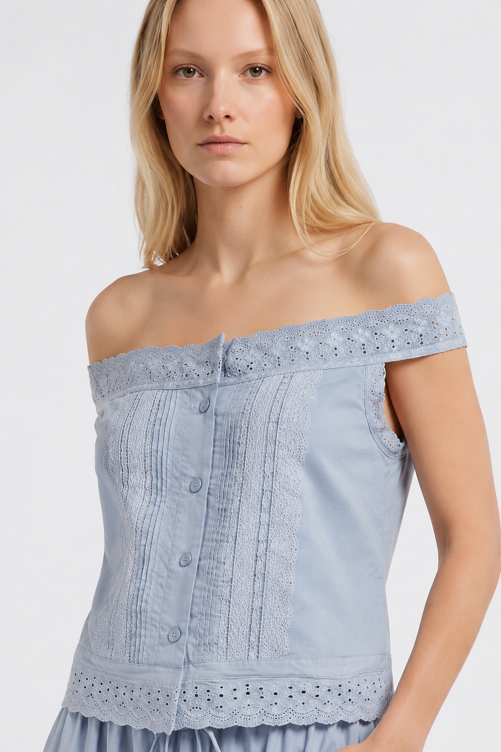 Lace Whisper Off-Shoulder Top