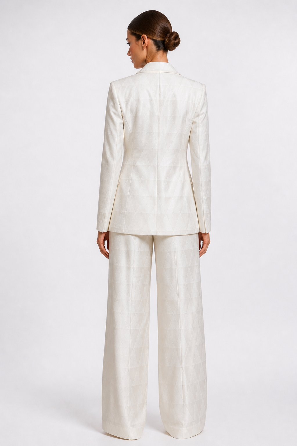 Geometric Silk Pantsuit