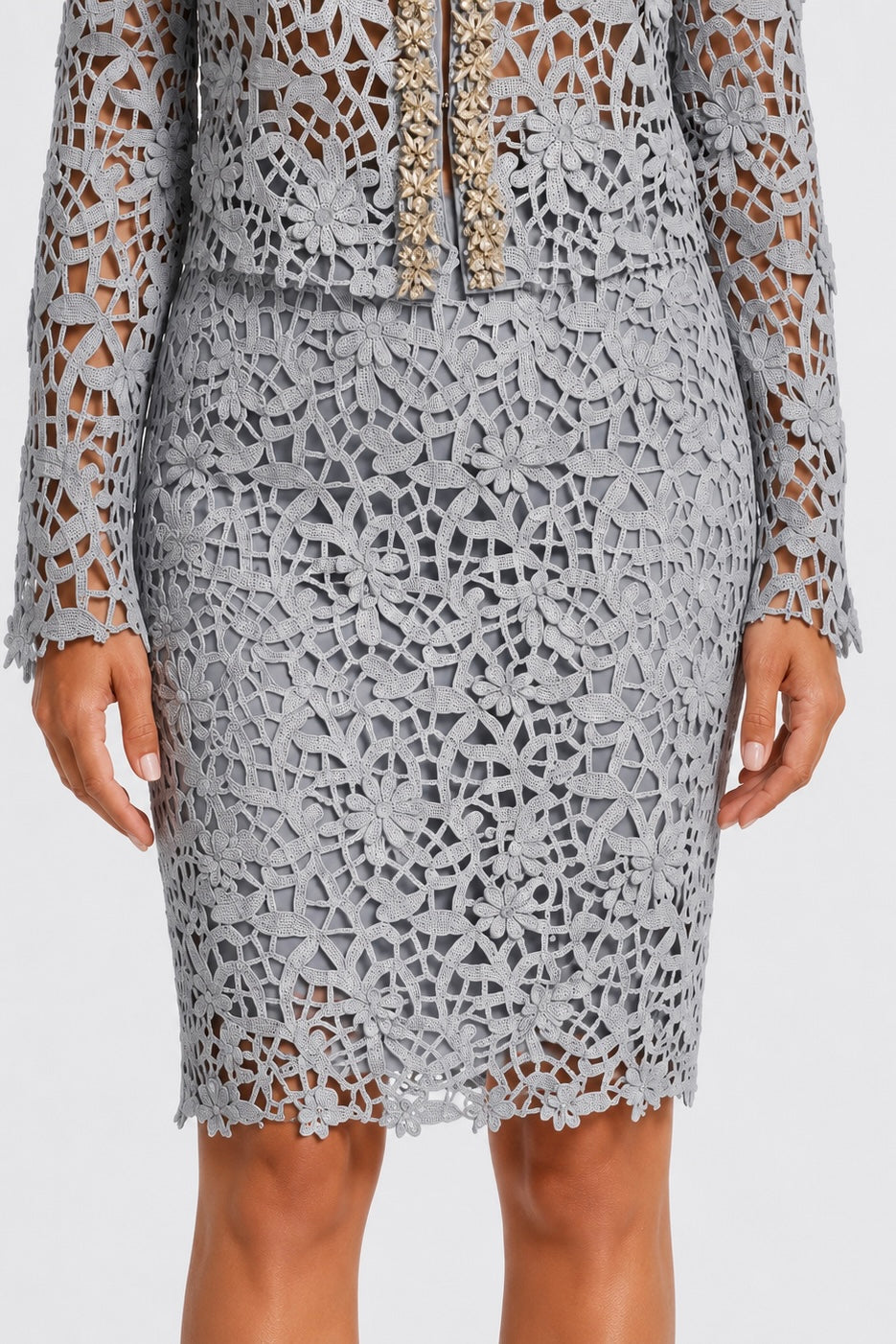 Powder Blue Sequence Skirt
