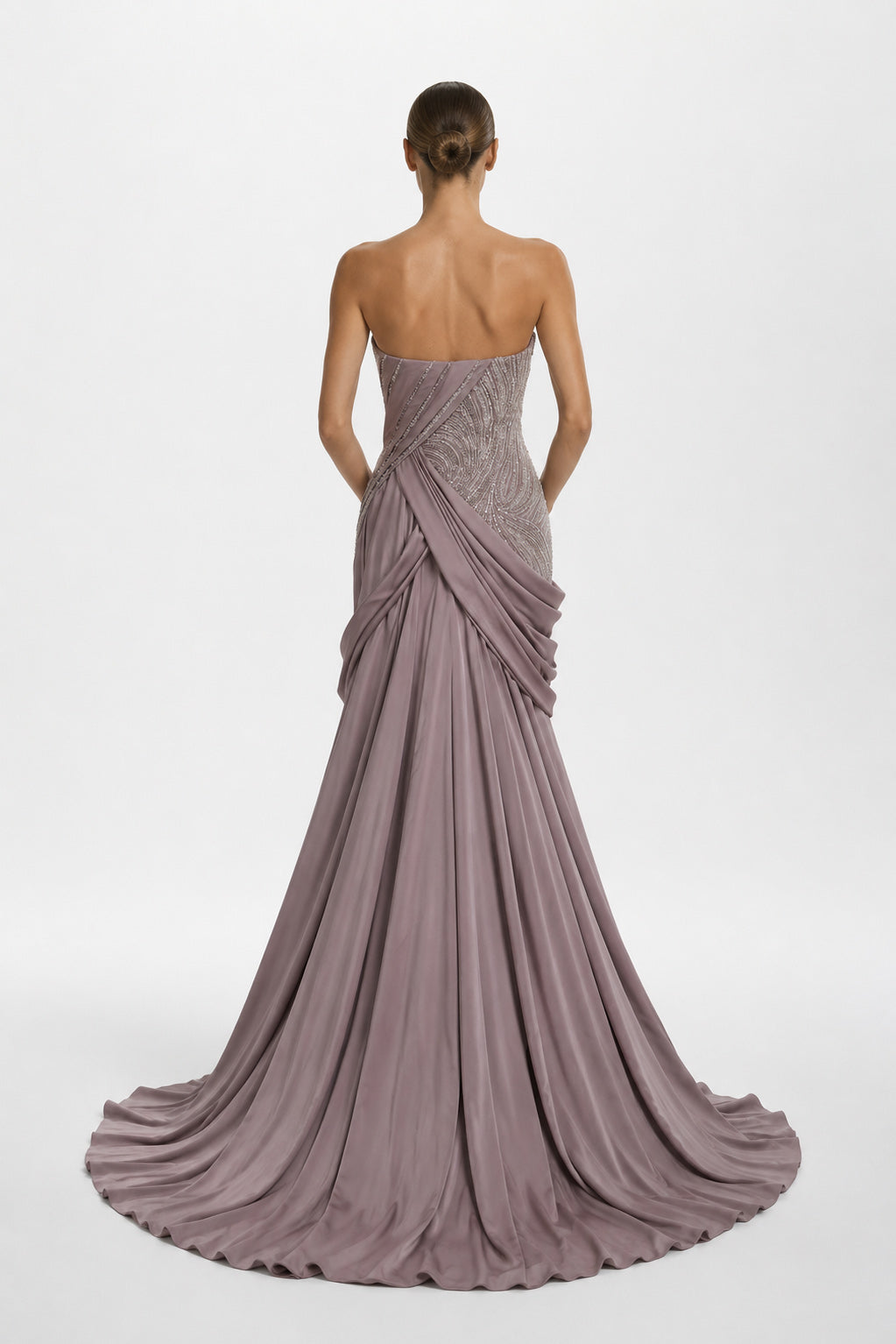 Aurielle Draped Crystal Gown