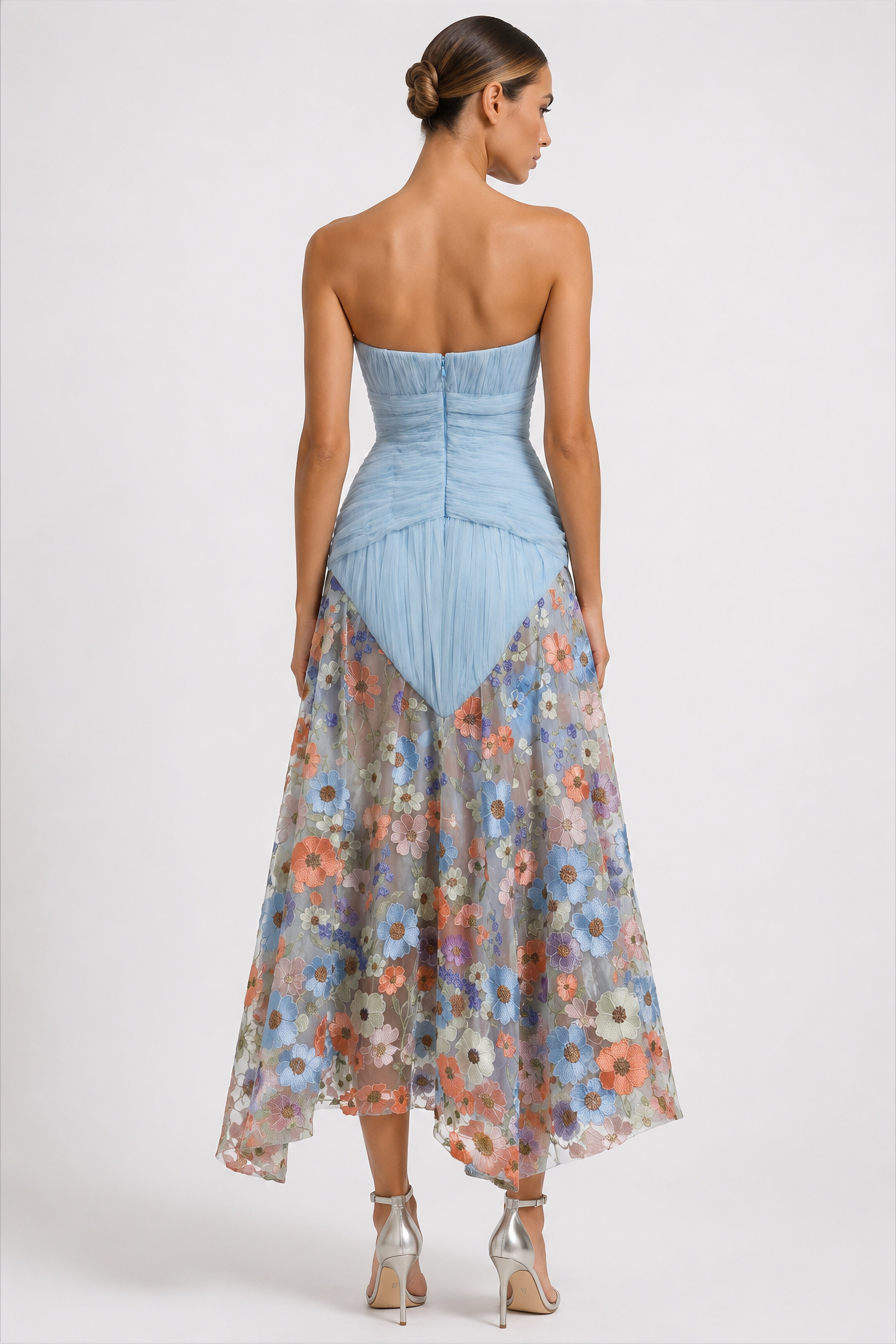 Bluebell Floral Tulle Midi Dress