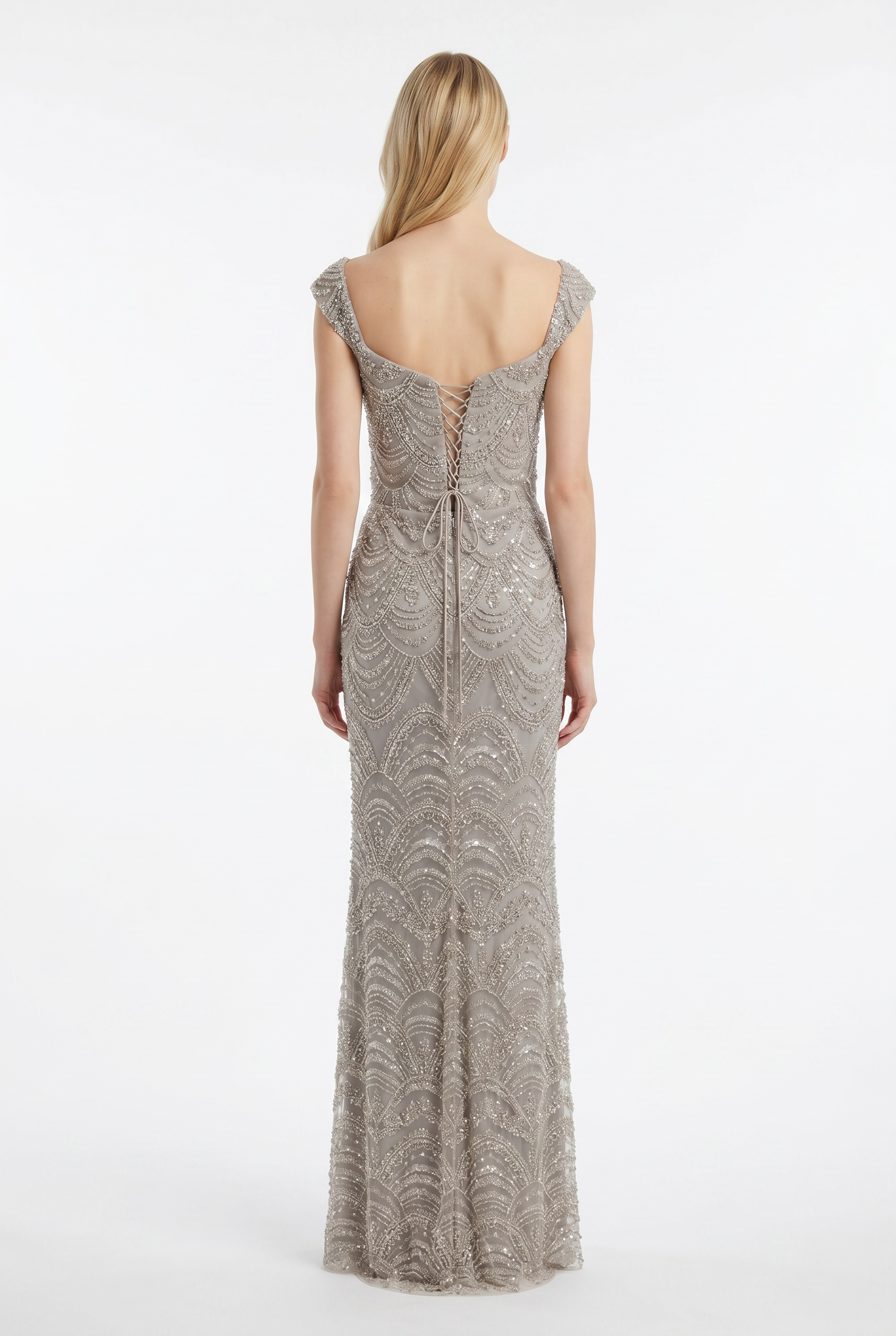 The Scalloped Off-Shoulder Gown