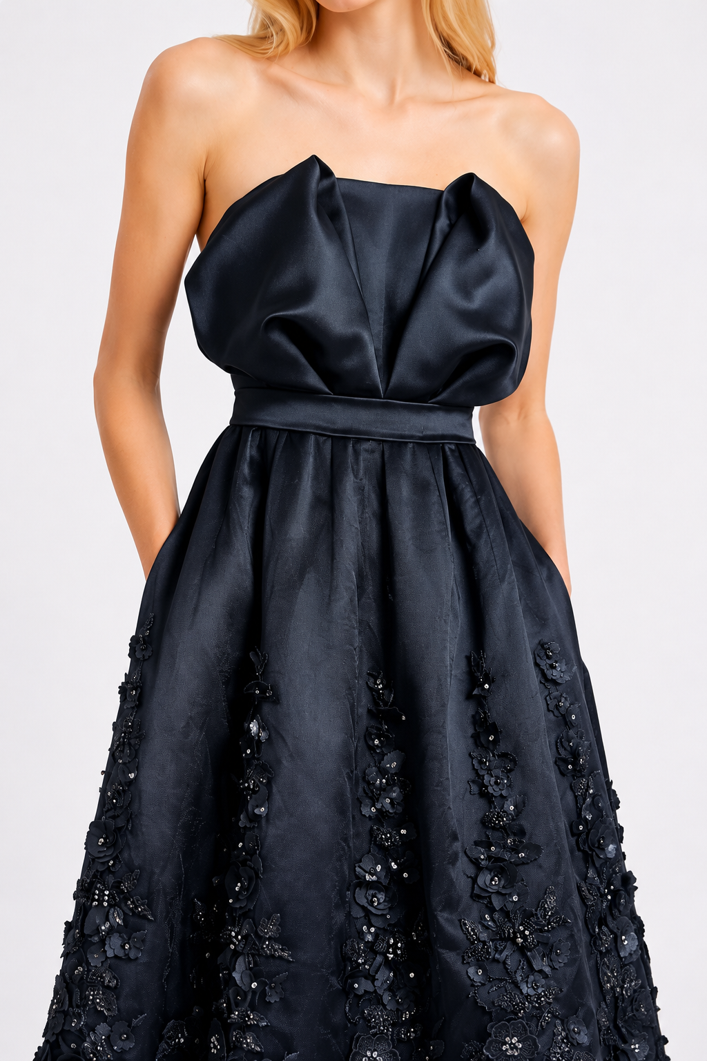 Midnight Floral Midi Dress