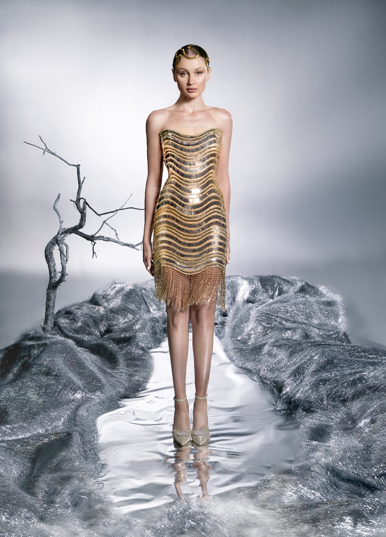 Lunar Ripple Mirror Dress