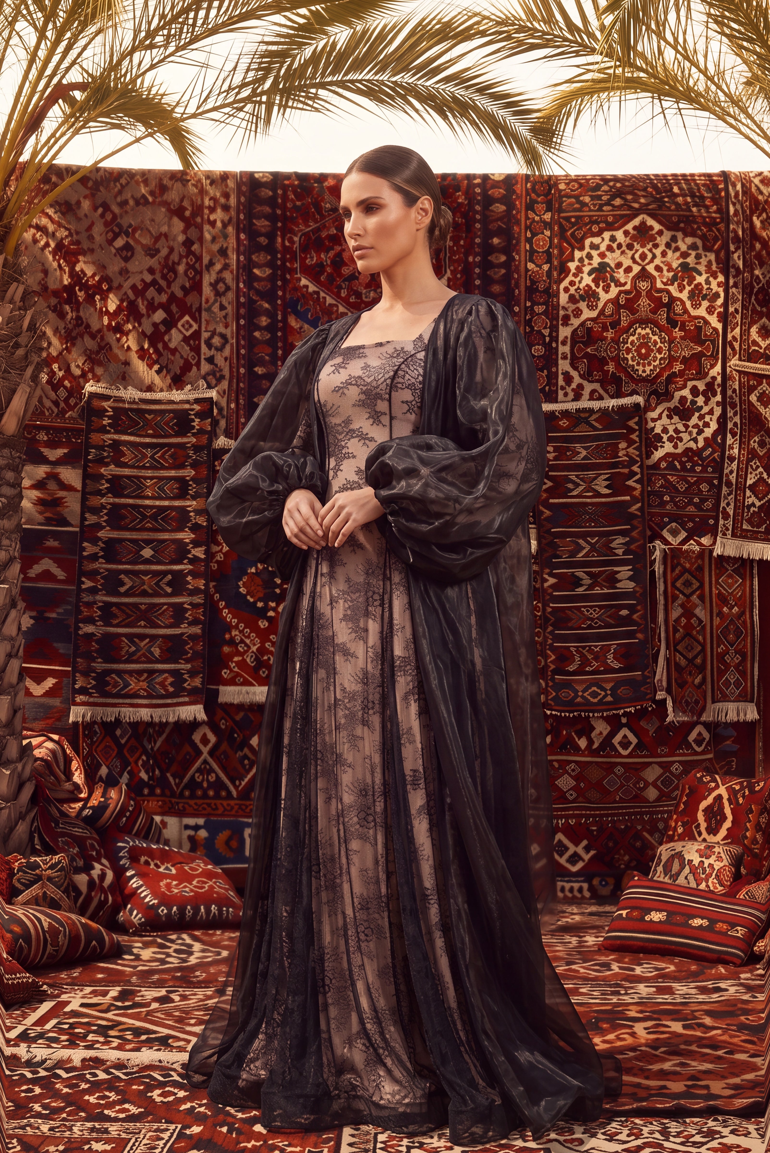 The Midnight Lace Kaftan