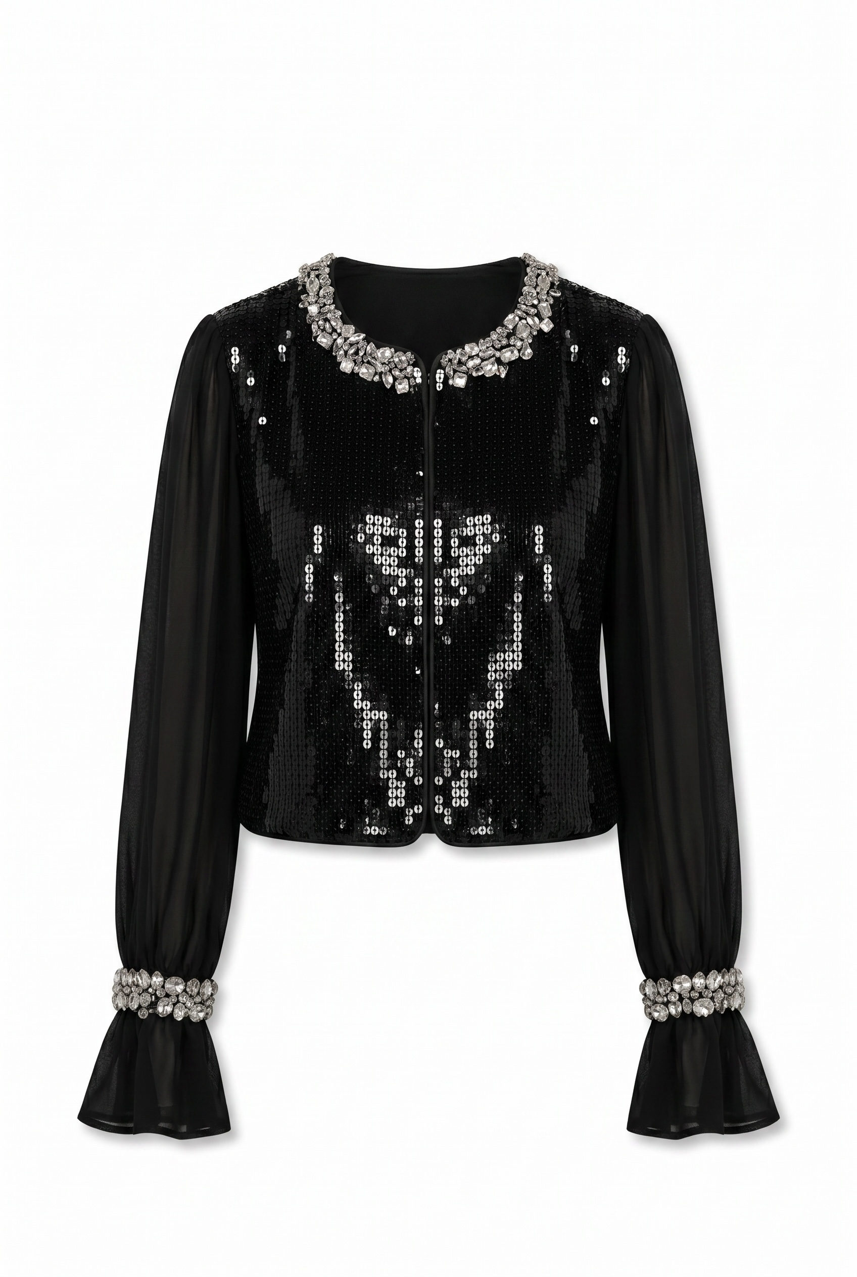 Black Crystal Sequin Jacket