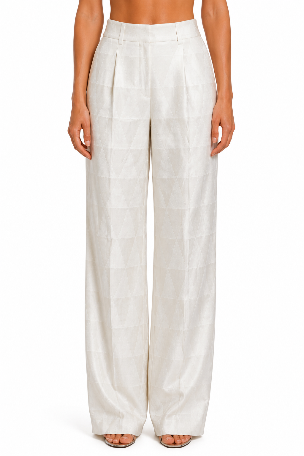 Geometric Silk pants
