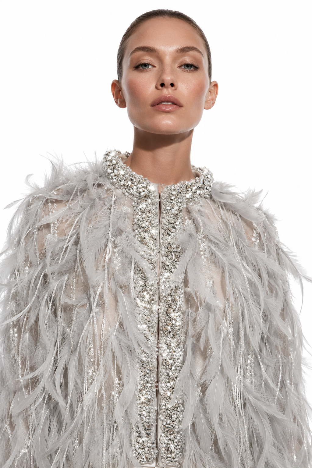 Aurora Feather Embellished Jacket