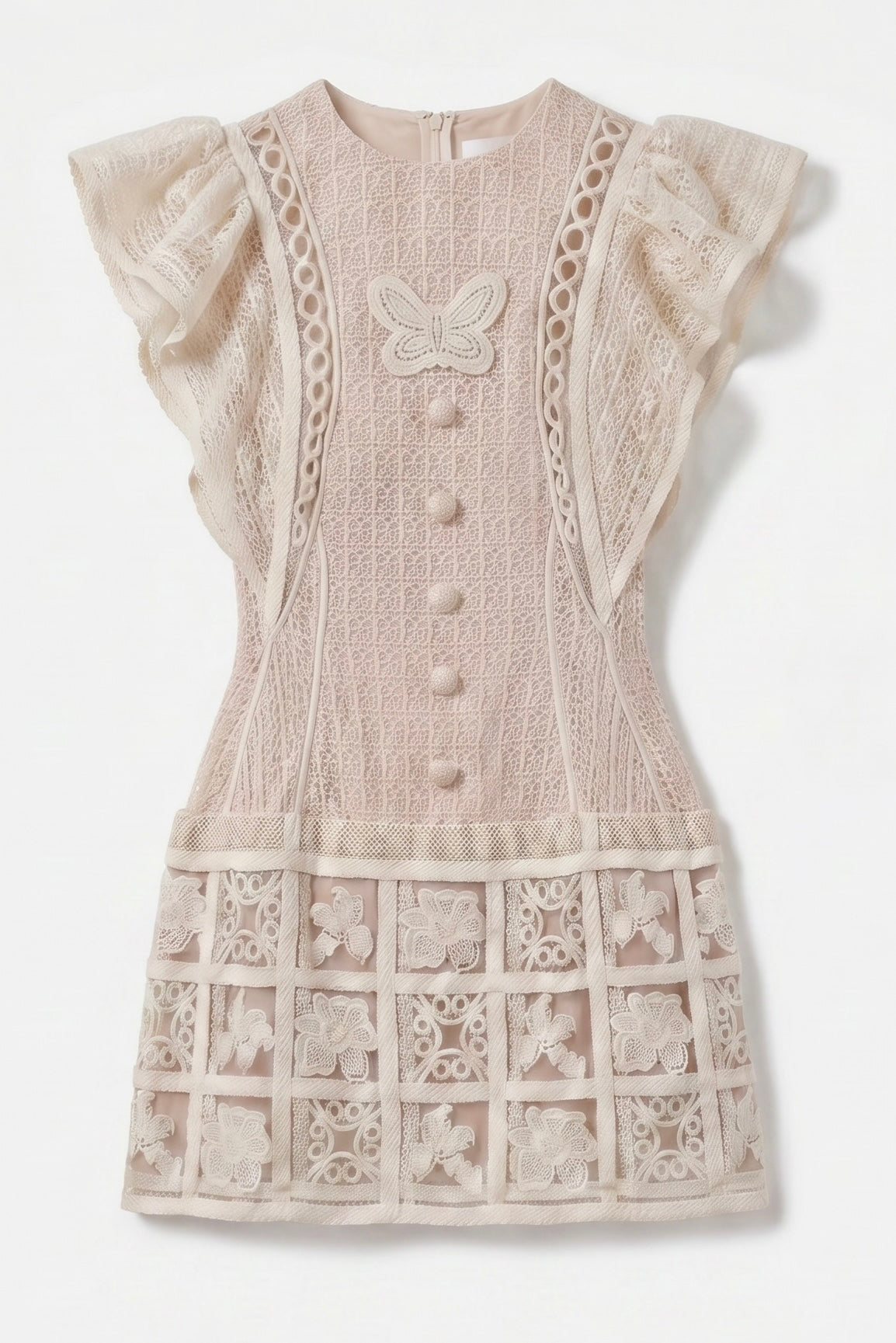 Butterfly Lace Mini Dress
