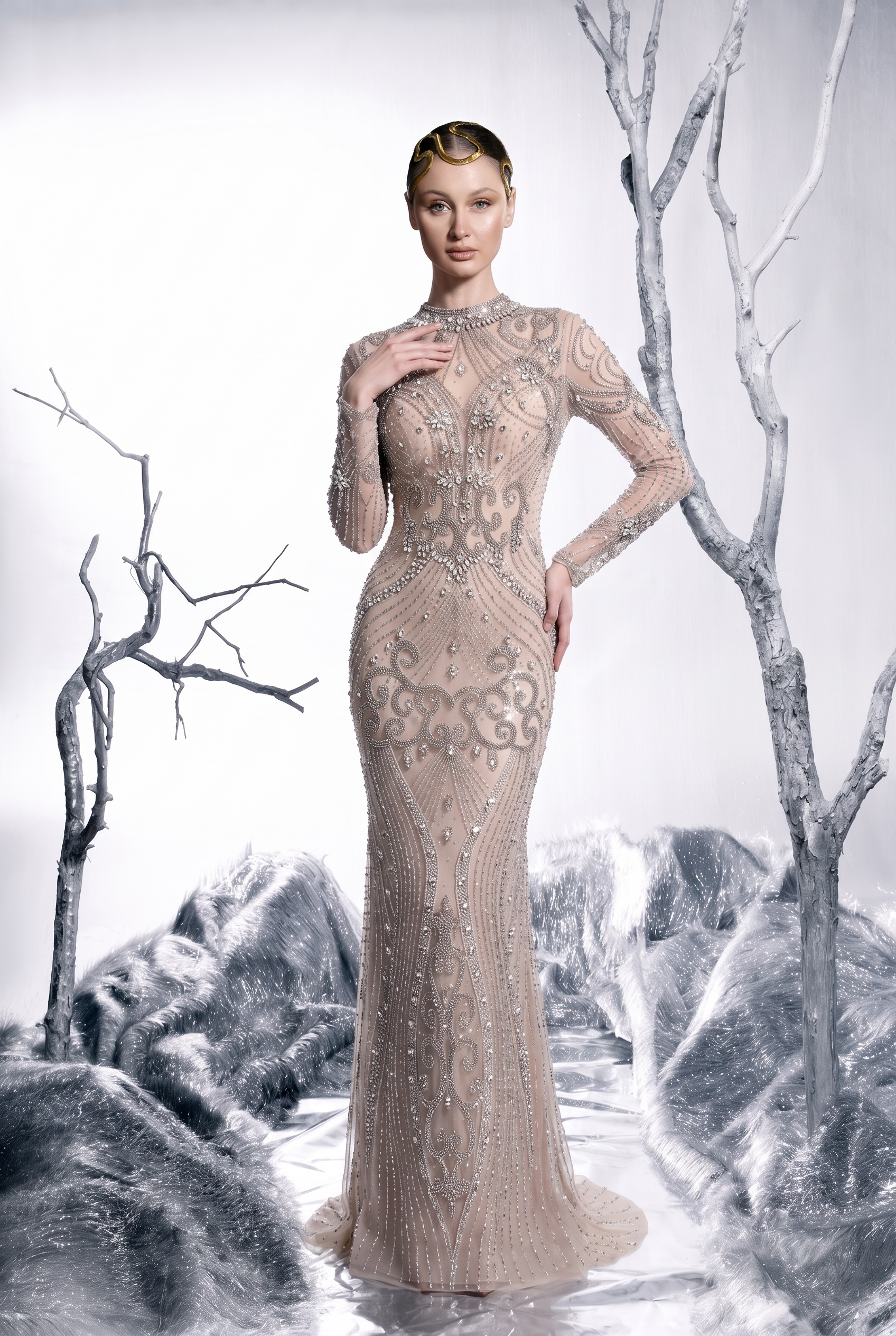 Crystal Embellished Gown