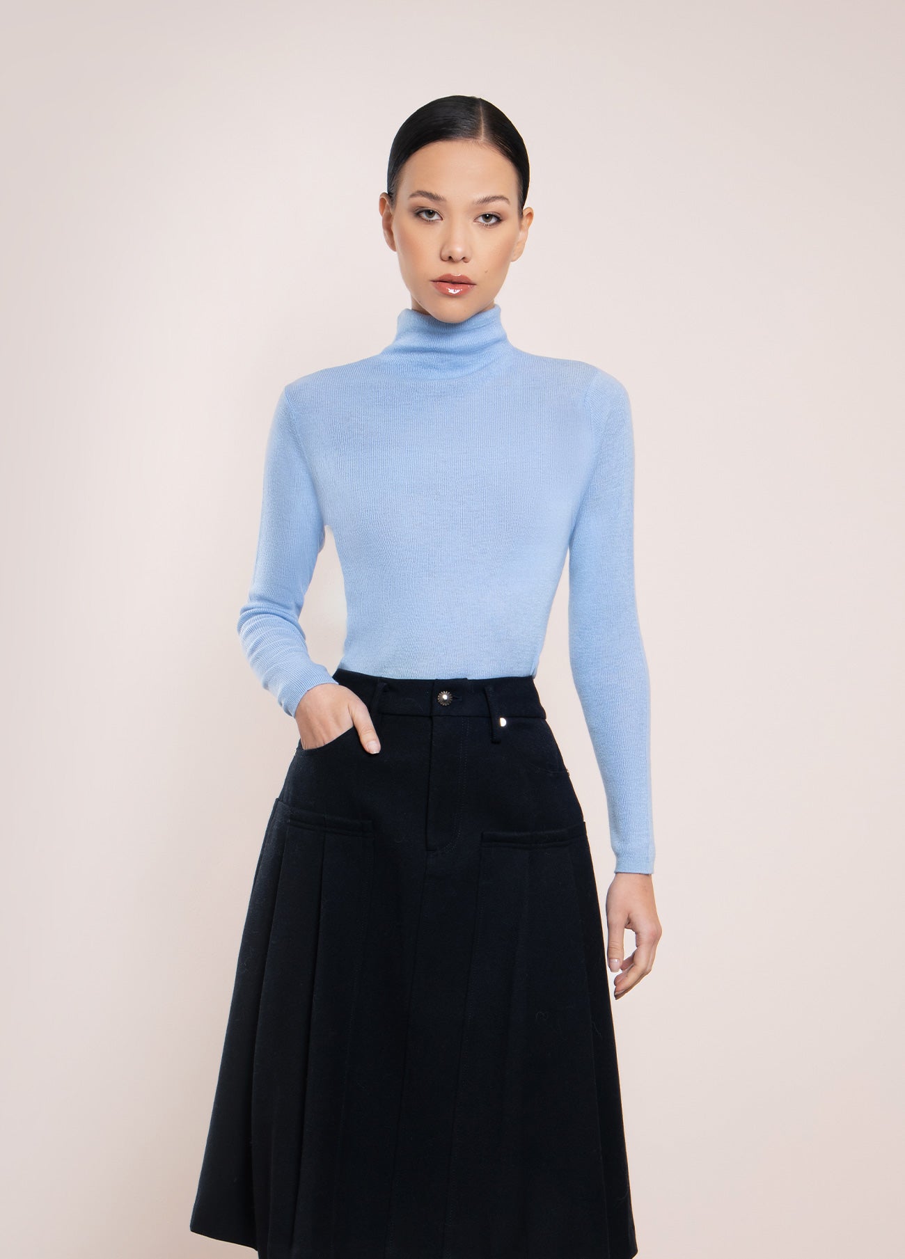 Ripped Turtle Neck Top