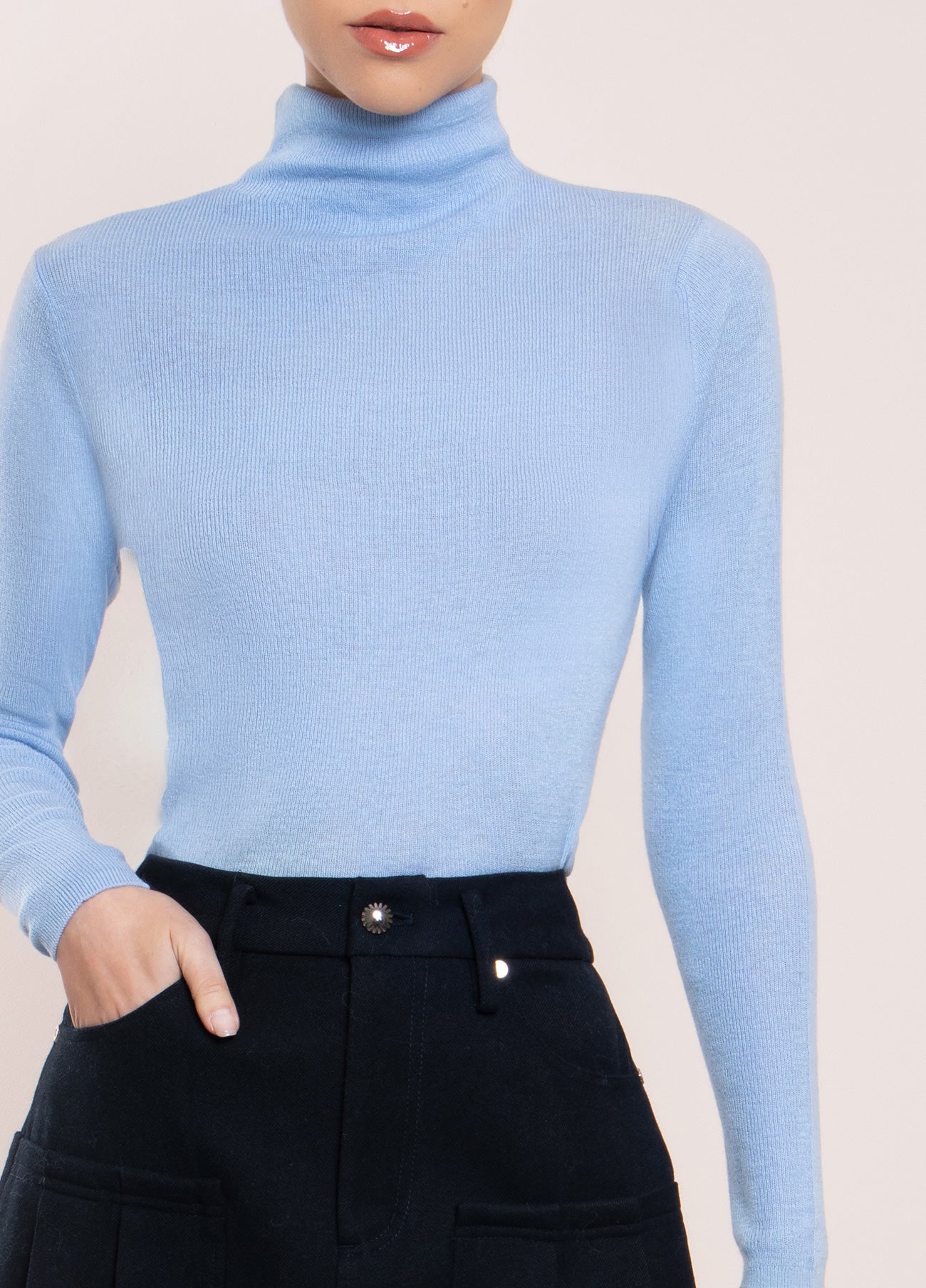 Ripped Turtle Neck Top