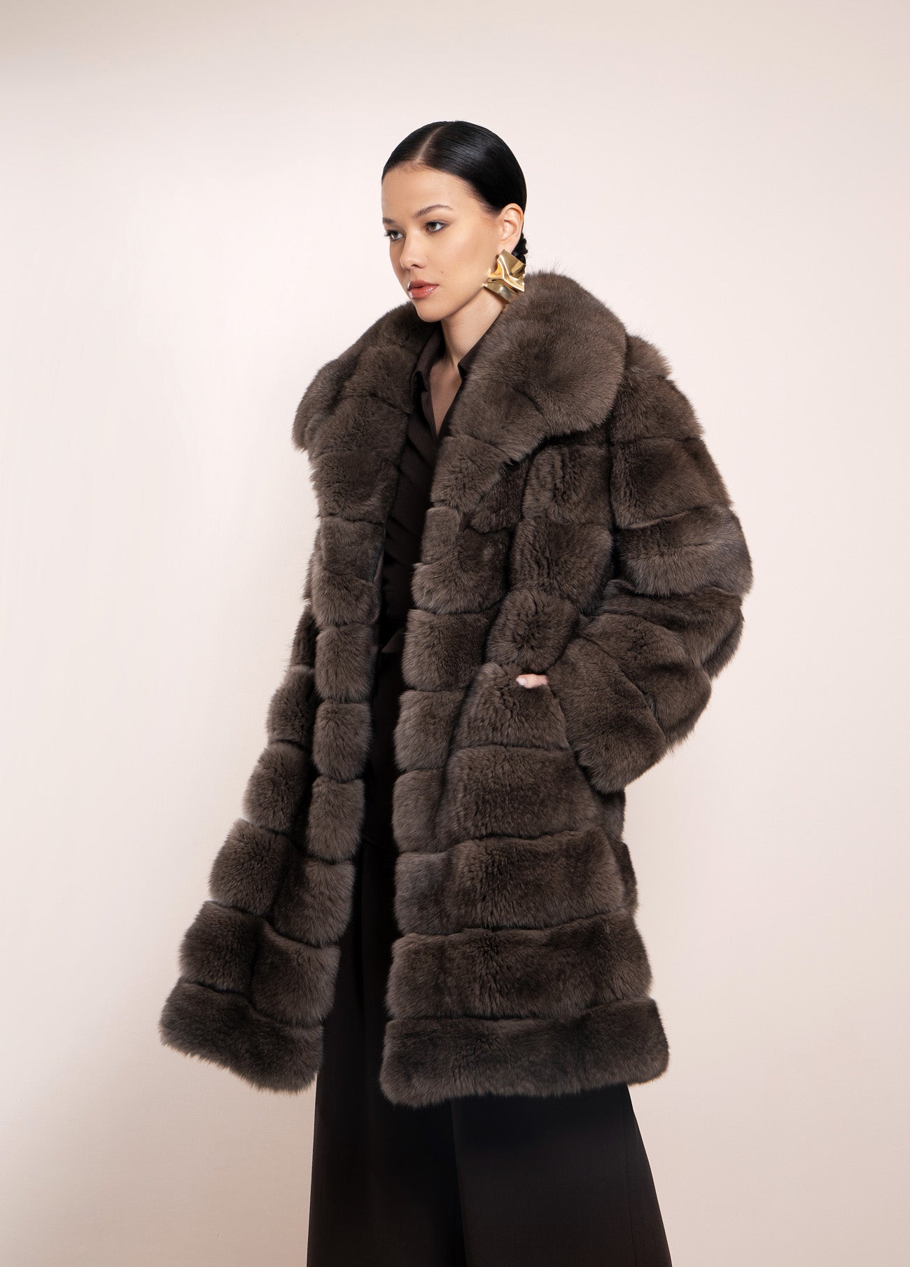 The Arctic Midi Fox Coat