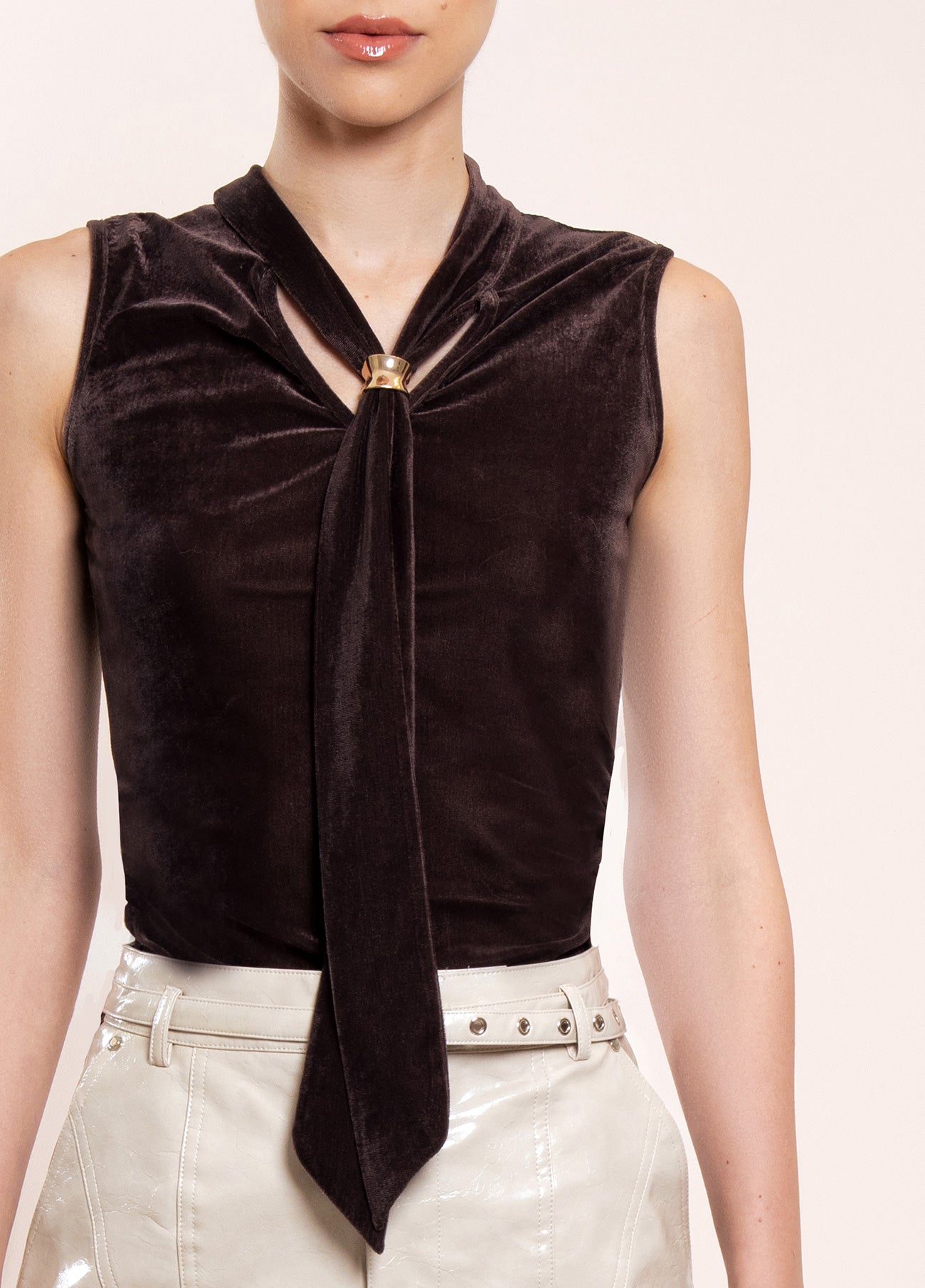 Velvet Sleeveless Top